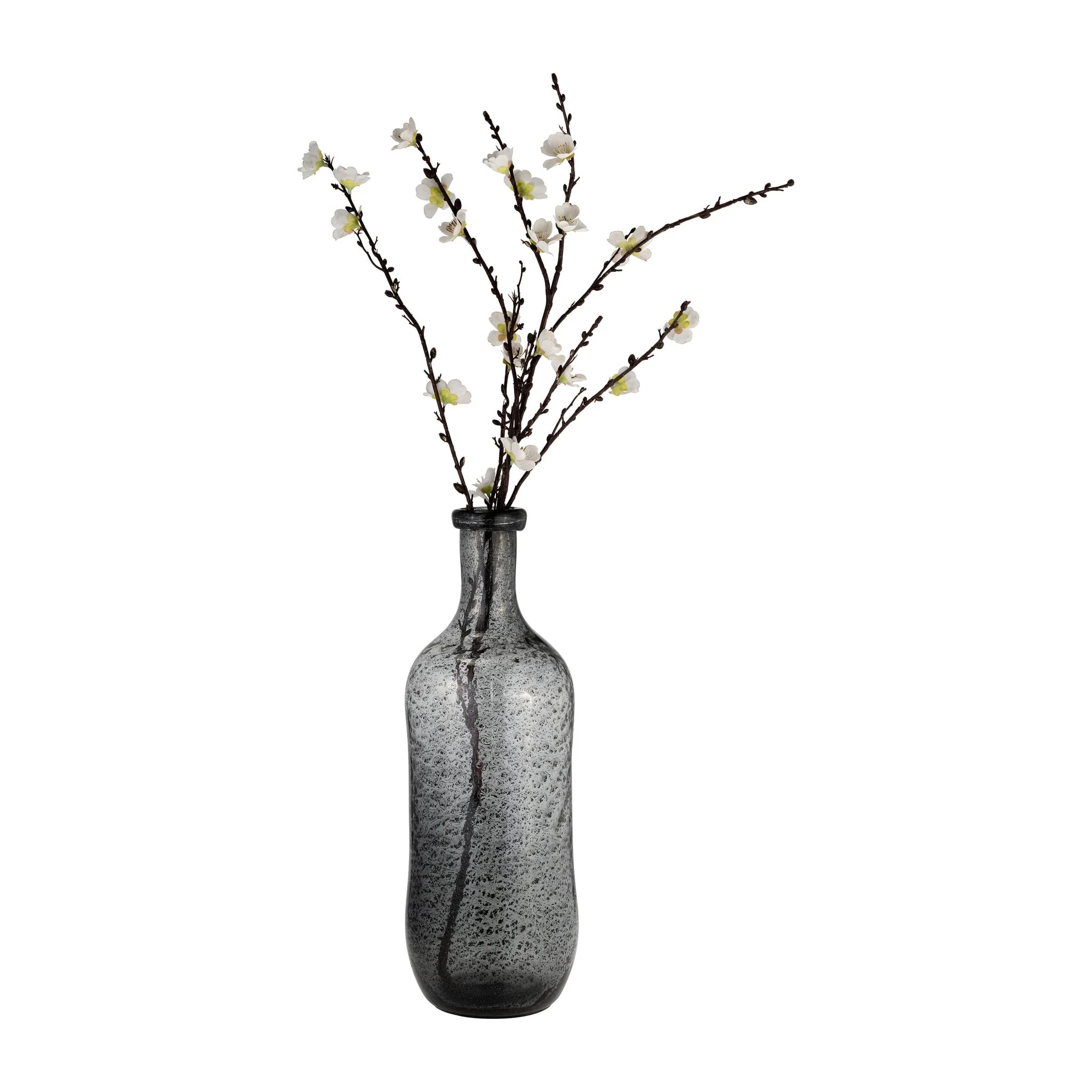 Glass, 17h" Irregular Shape Vase, Smoke - Image 4