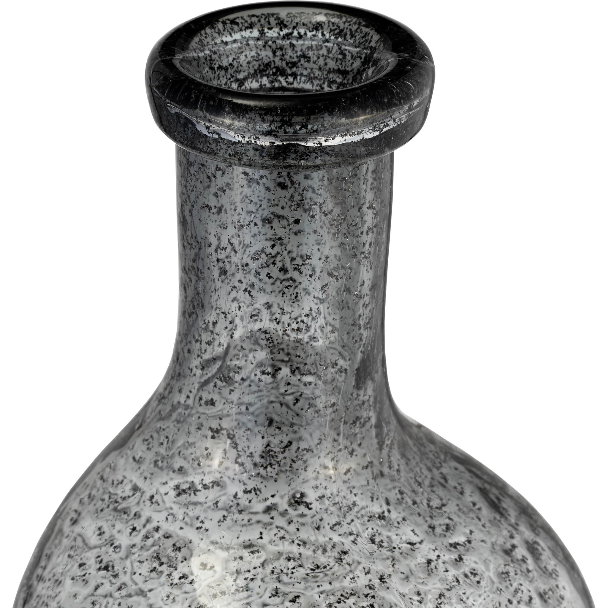 Glass, 17h" Irregular Shape Vase, Smoke - Image 5