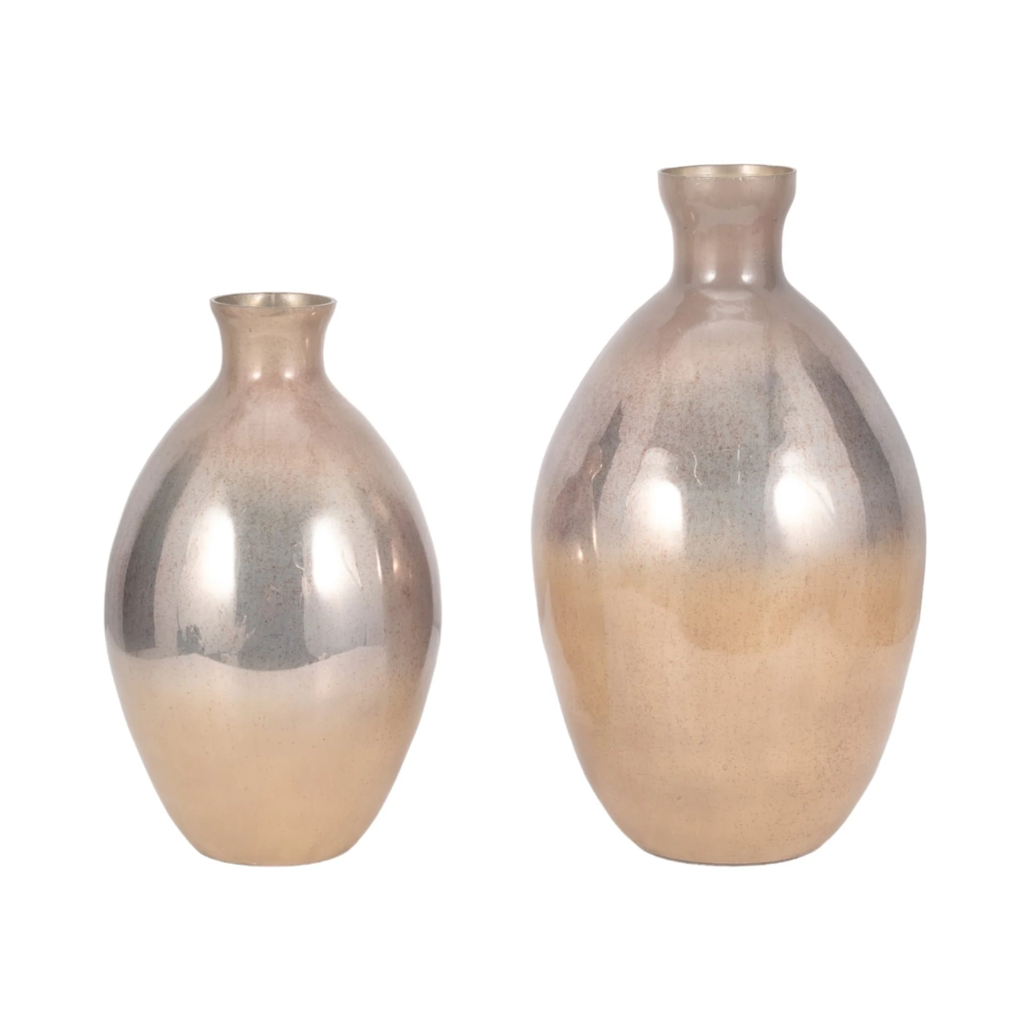 Glass, 18" Bulbous Vase, Champagne - Image 7