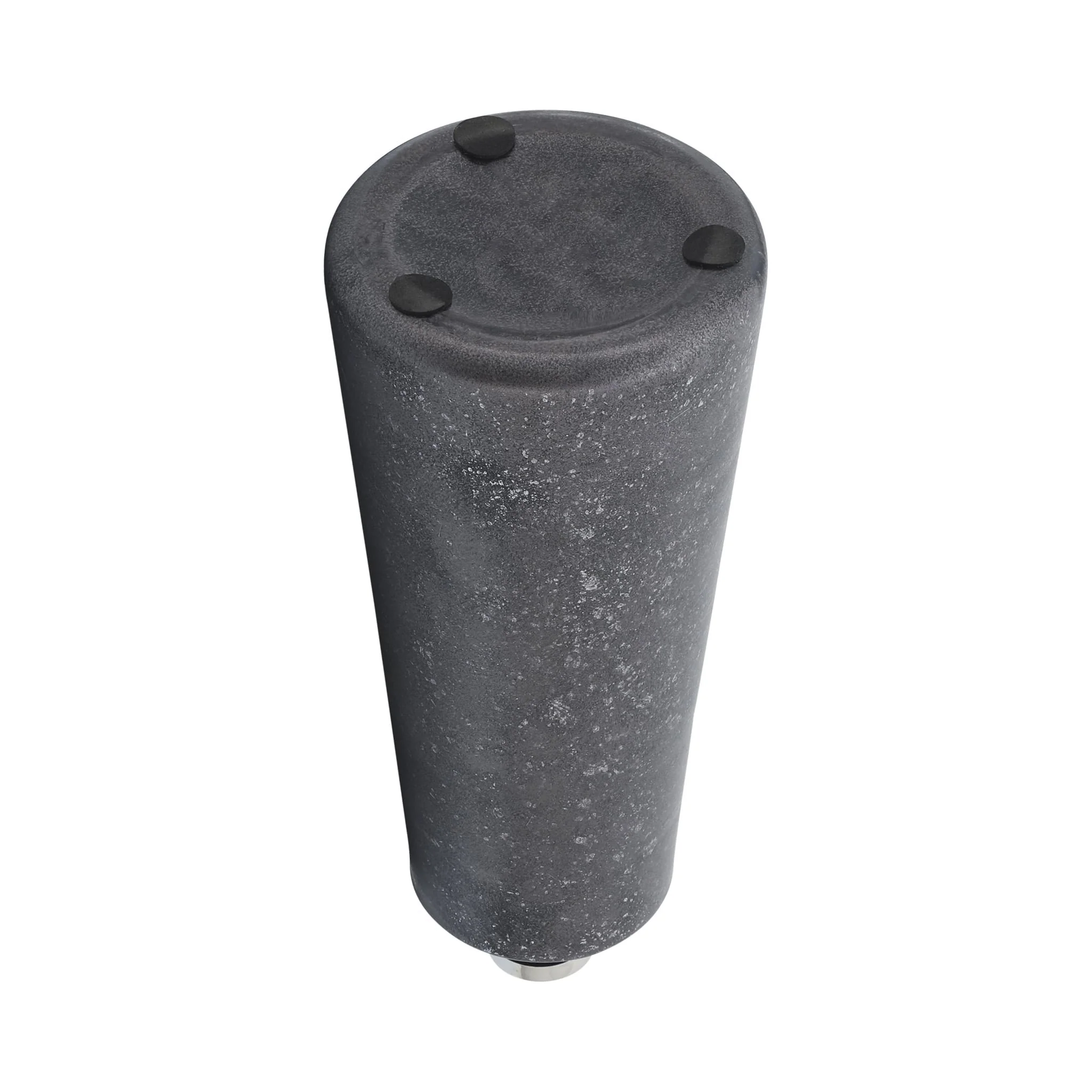 Glass, 18"h Vase W/ Ring, Black - Image 5