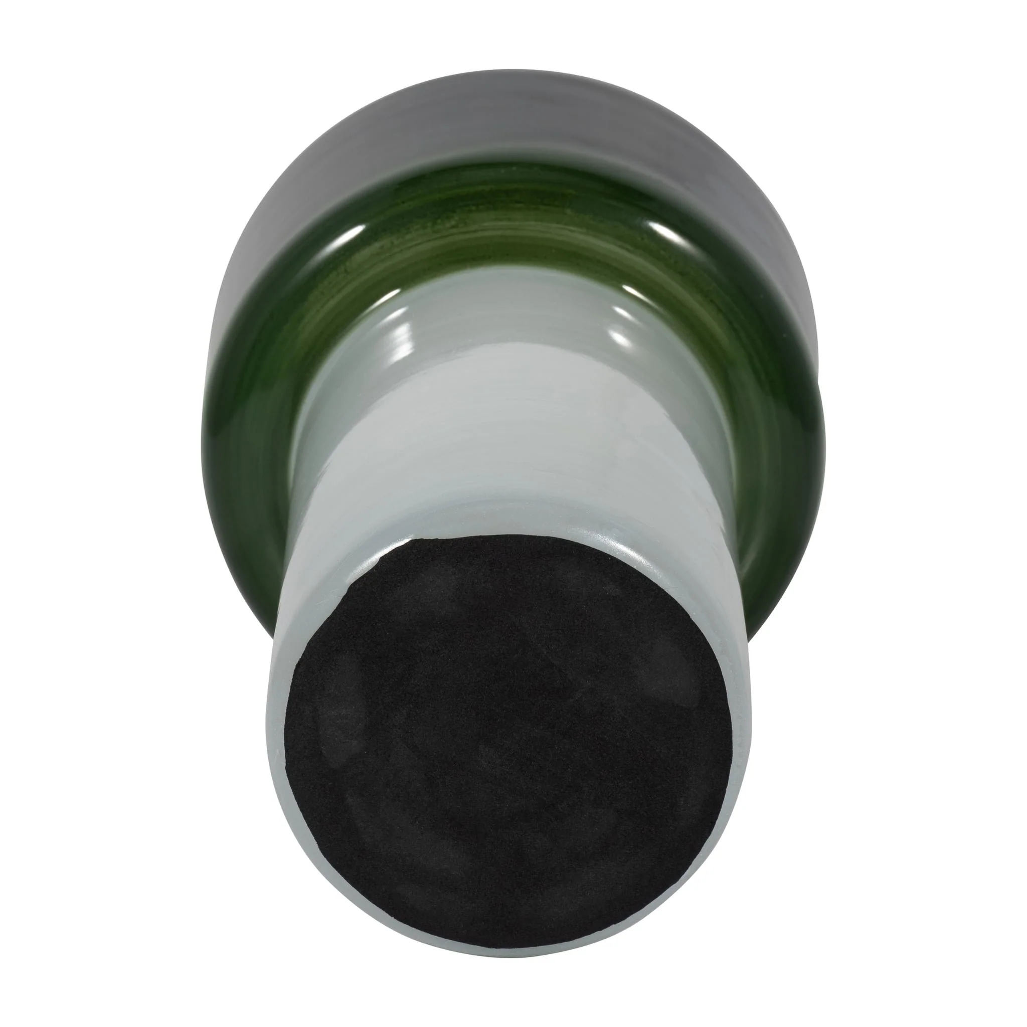 Glass, 19" Modern Cylinder Vase, White/green - Image 6