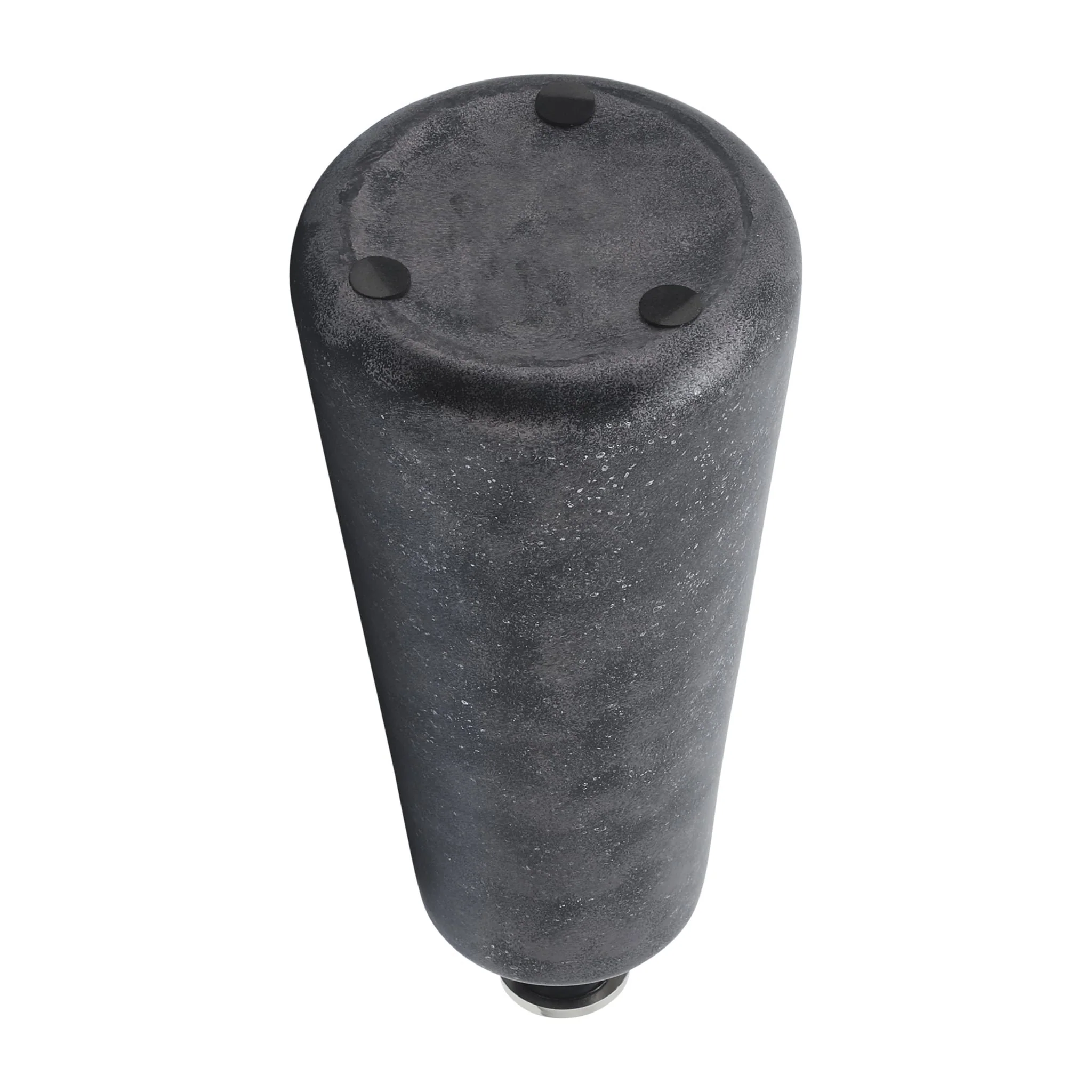 Glass, 21"h Vase W/ Ring, Black - Image 5