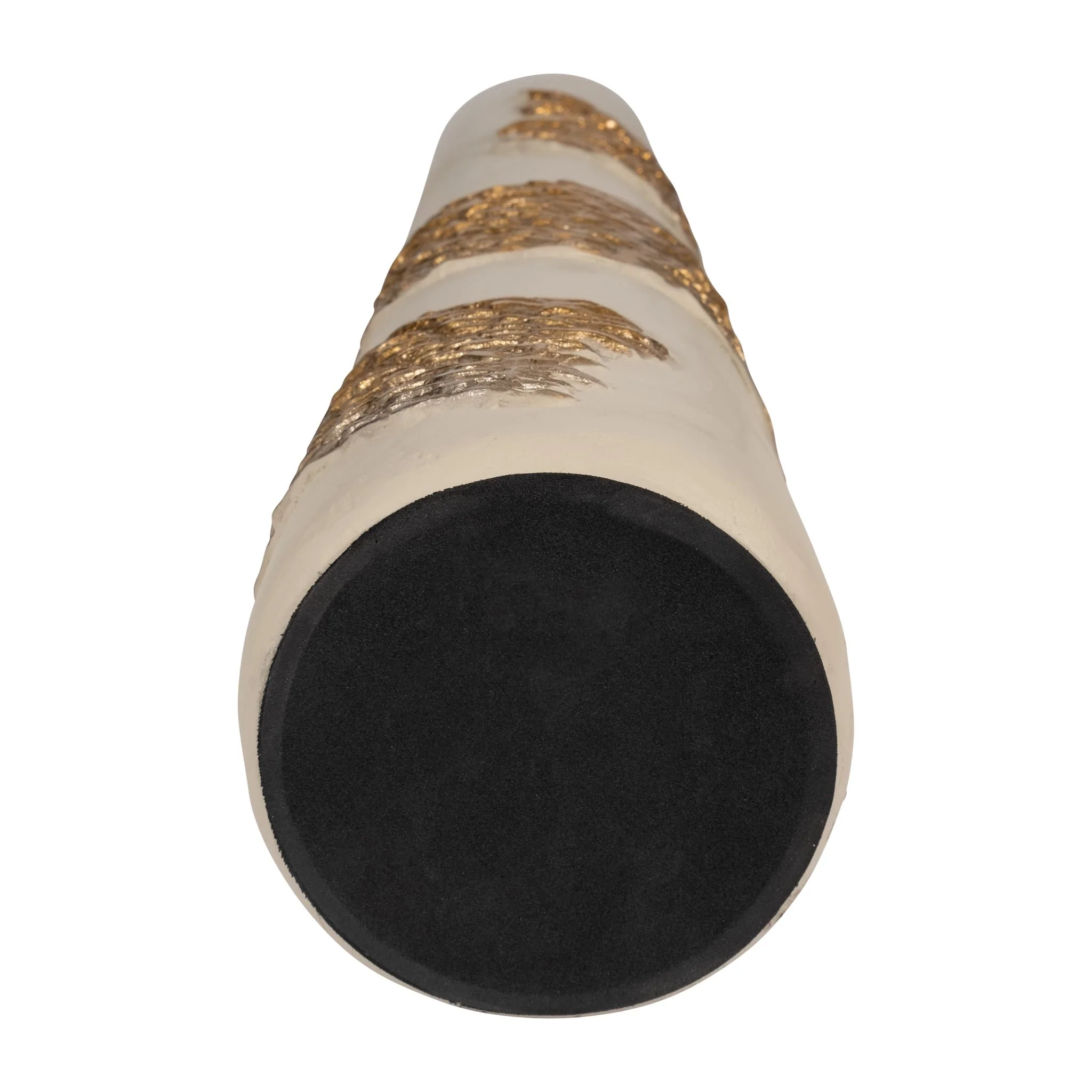 Glass, 26" Aluminum Wrapped Vase, White/gold - Image 6