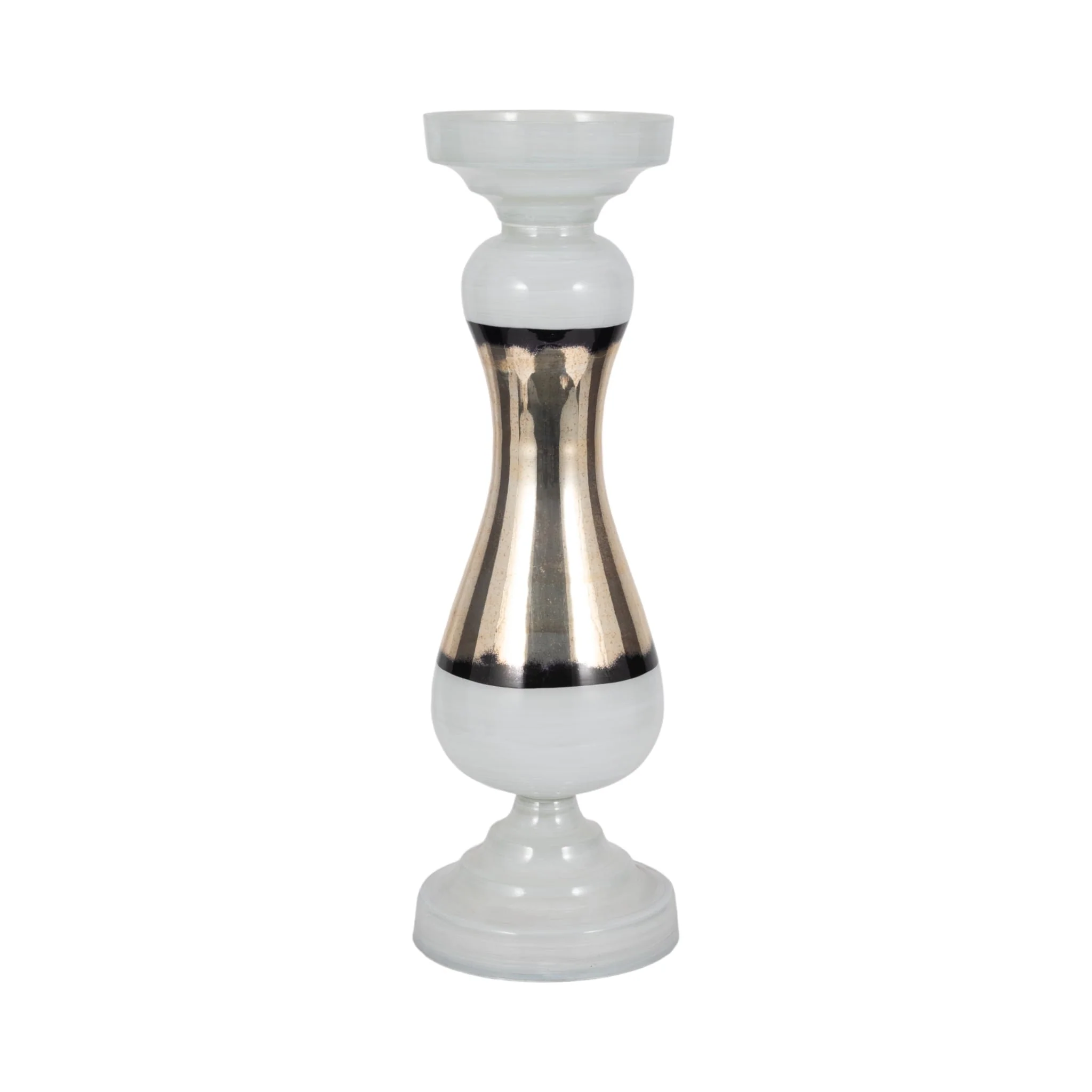 Glass, 26" Candle Holder, White - Image 3
