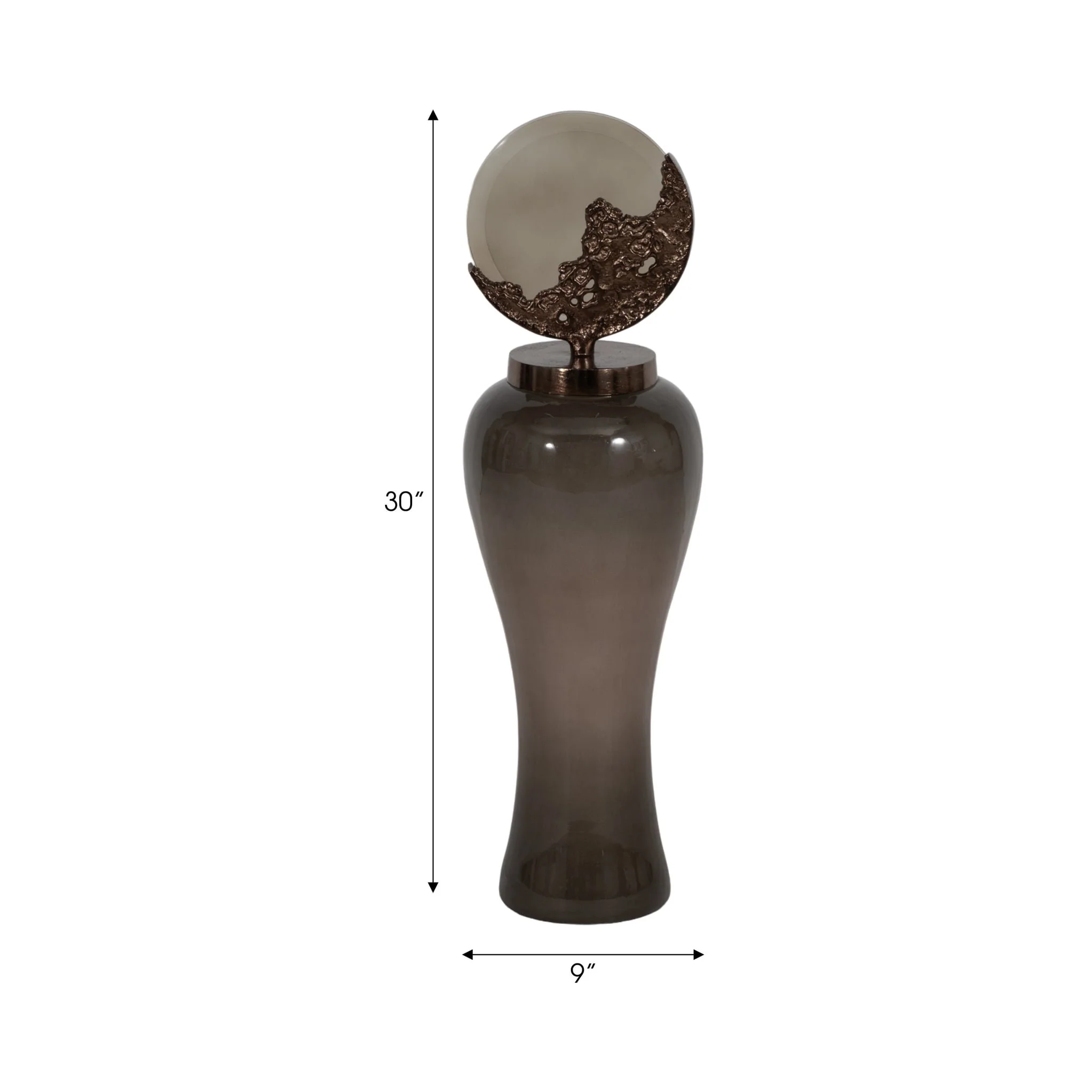 Glass, 30" Mid-century Floor Vase, Multi, Kd - Image 7