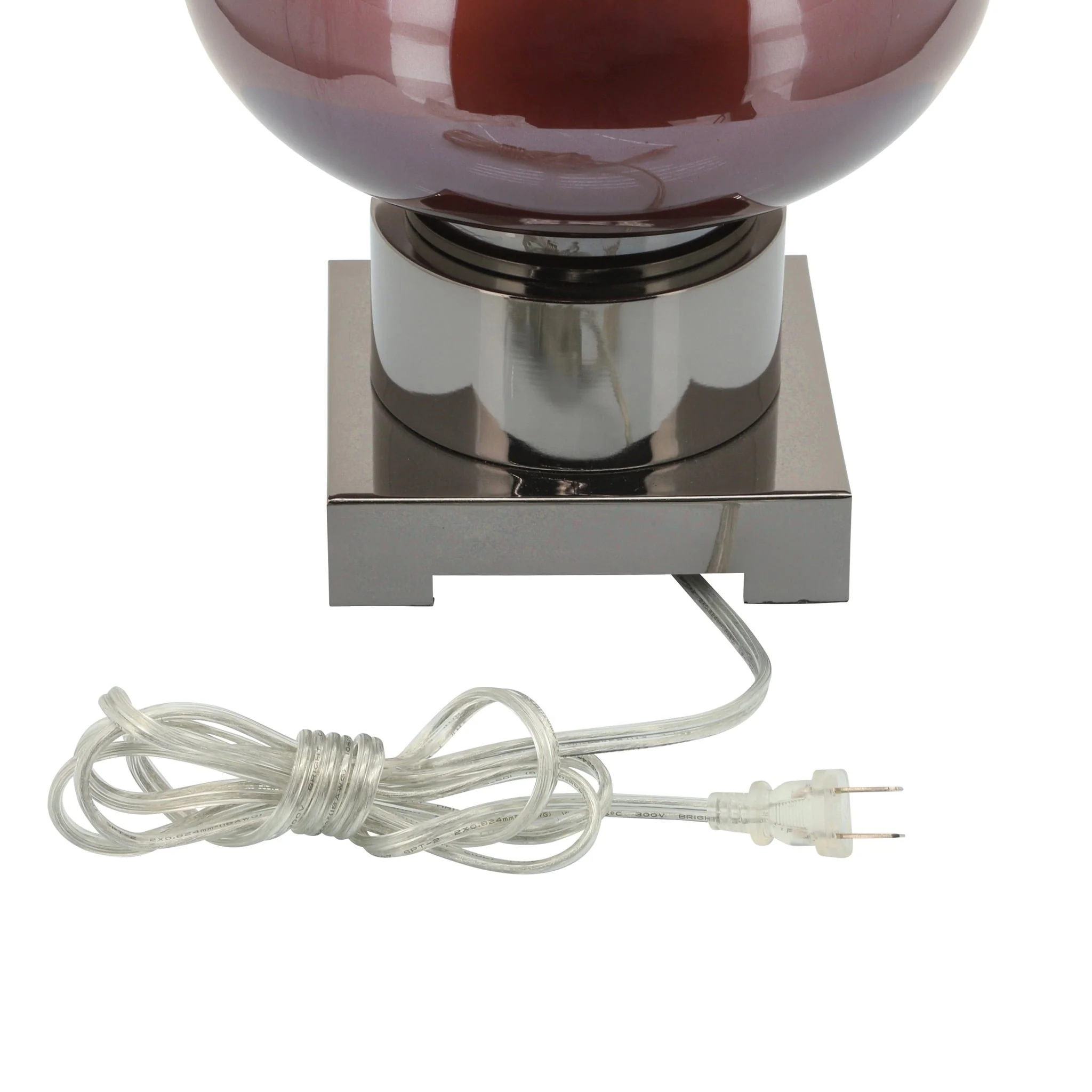 Glass 31" Genie Bottle Table Lamp, Burgundy - Image 4
