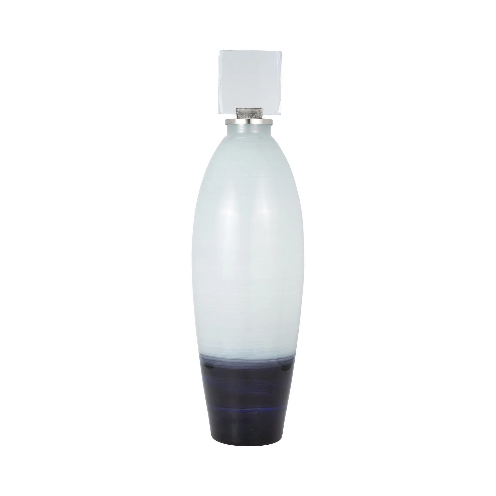 Glass, 32" Vase Acrylic Detail, 2-tone White