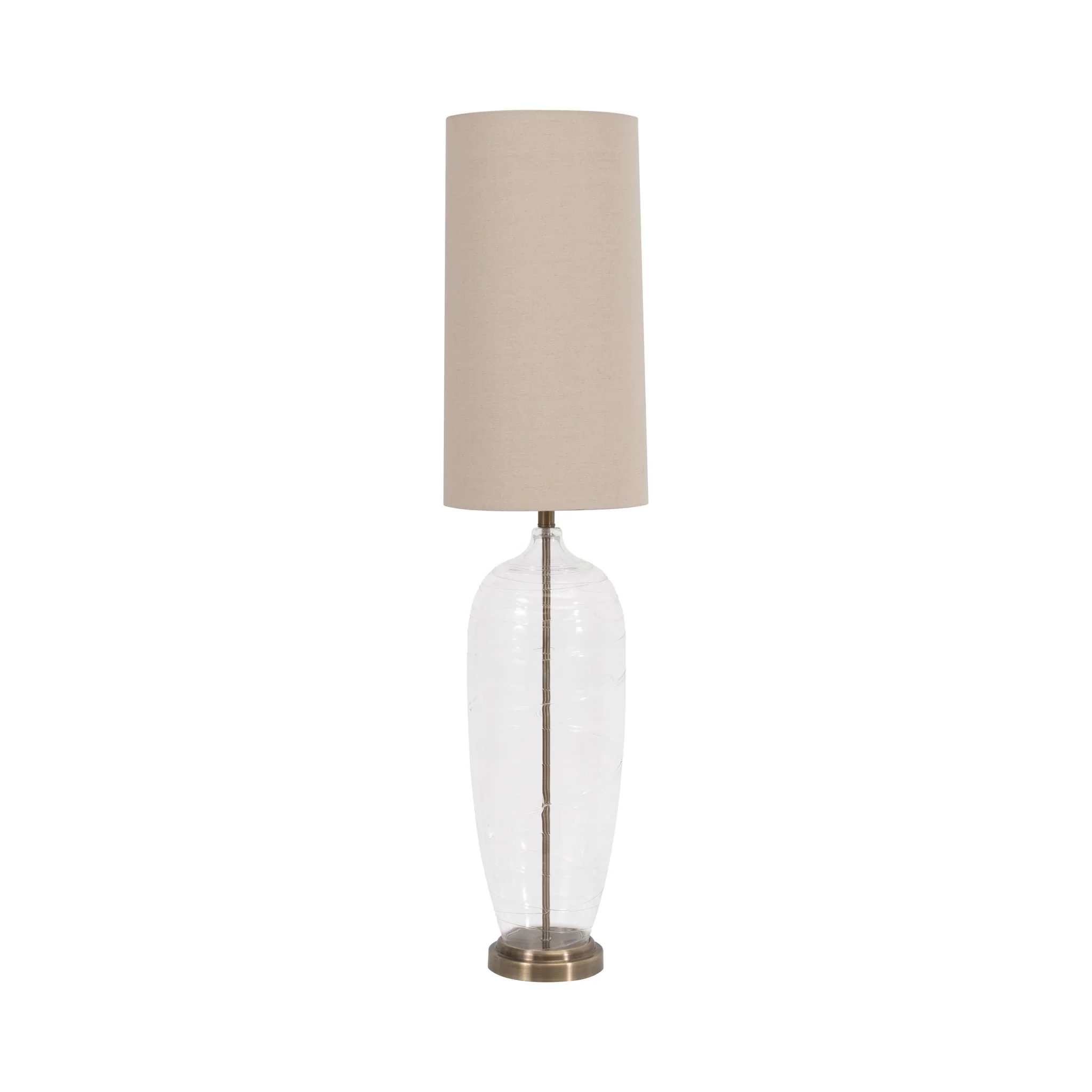 Glass 50" Bottle Table Lamp, Clear - Image 3