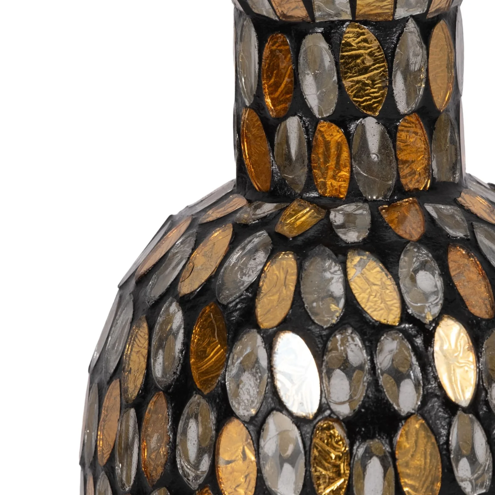 Glass, 8"h Mosaic Vase, Copper - Image 4