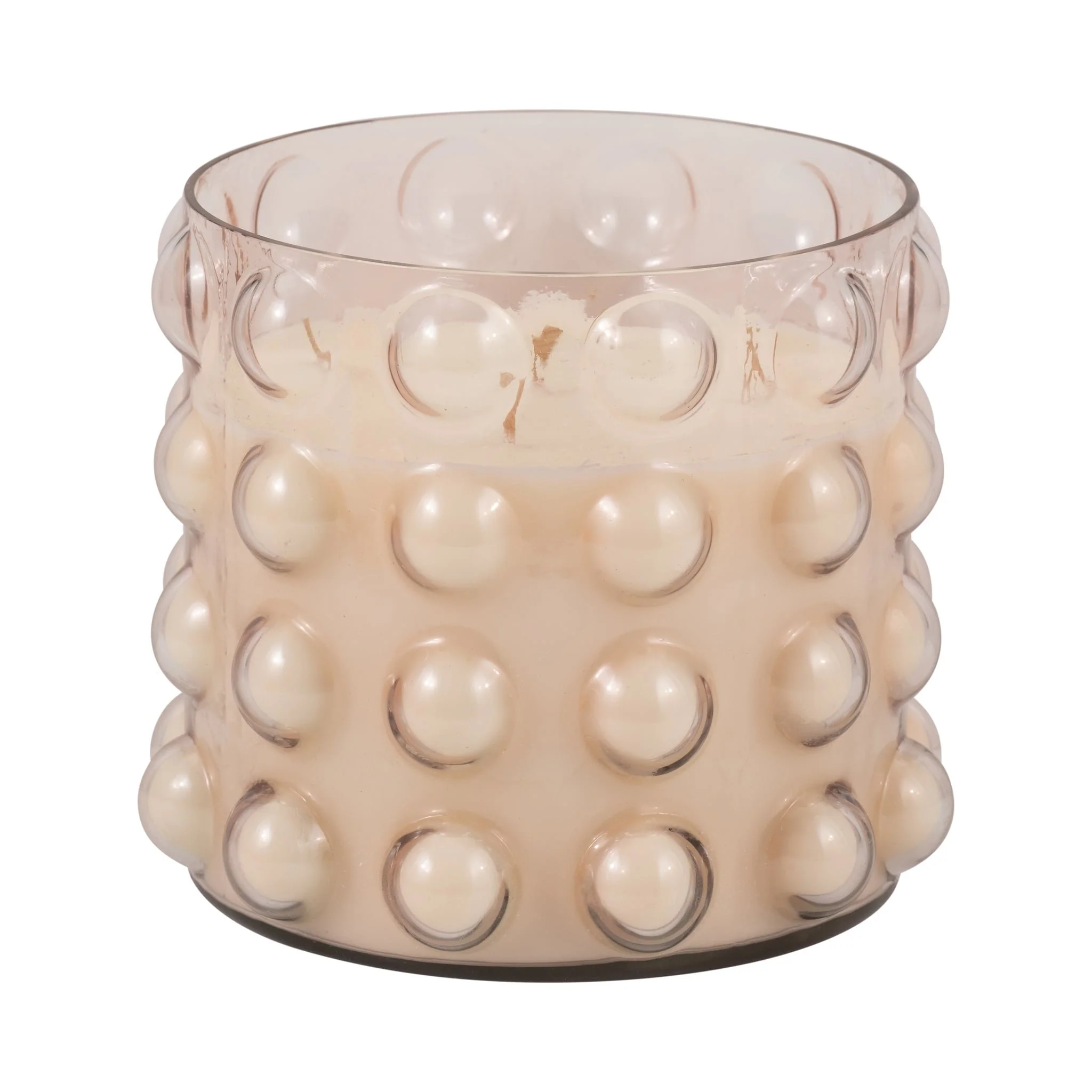 Glass, 9" 102 Oz Bubble Candle, Pink - Image 3