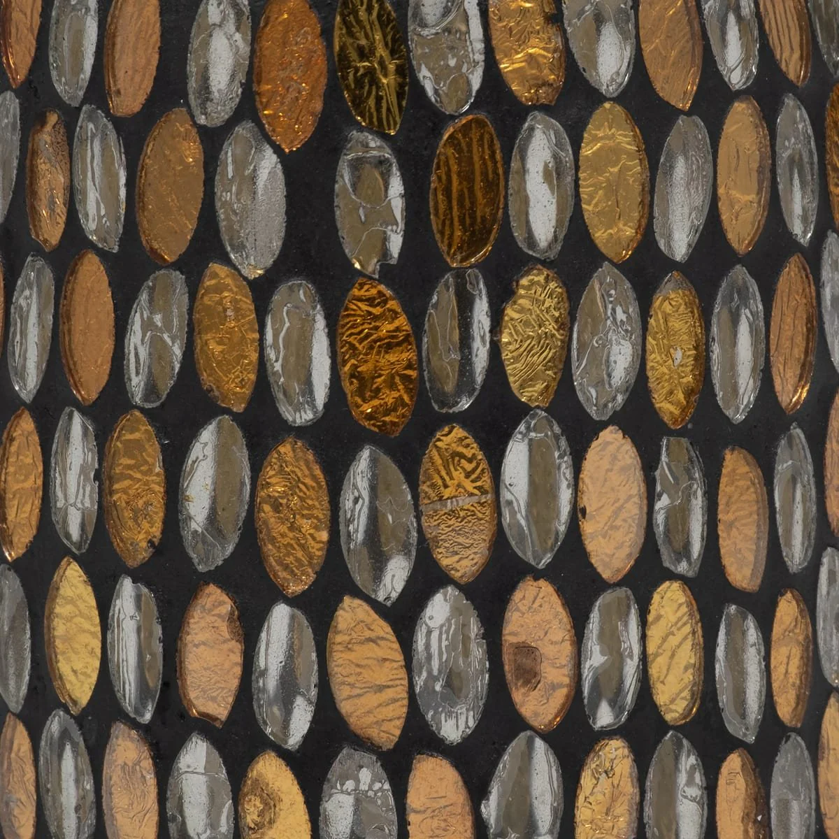 Glass, 9"h Mosaic Vase, Copper - Image 3