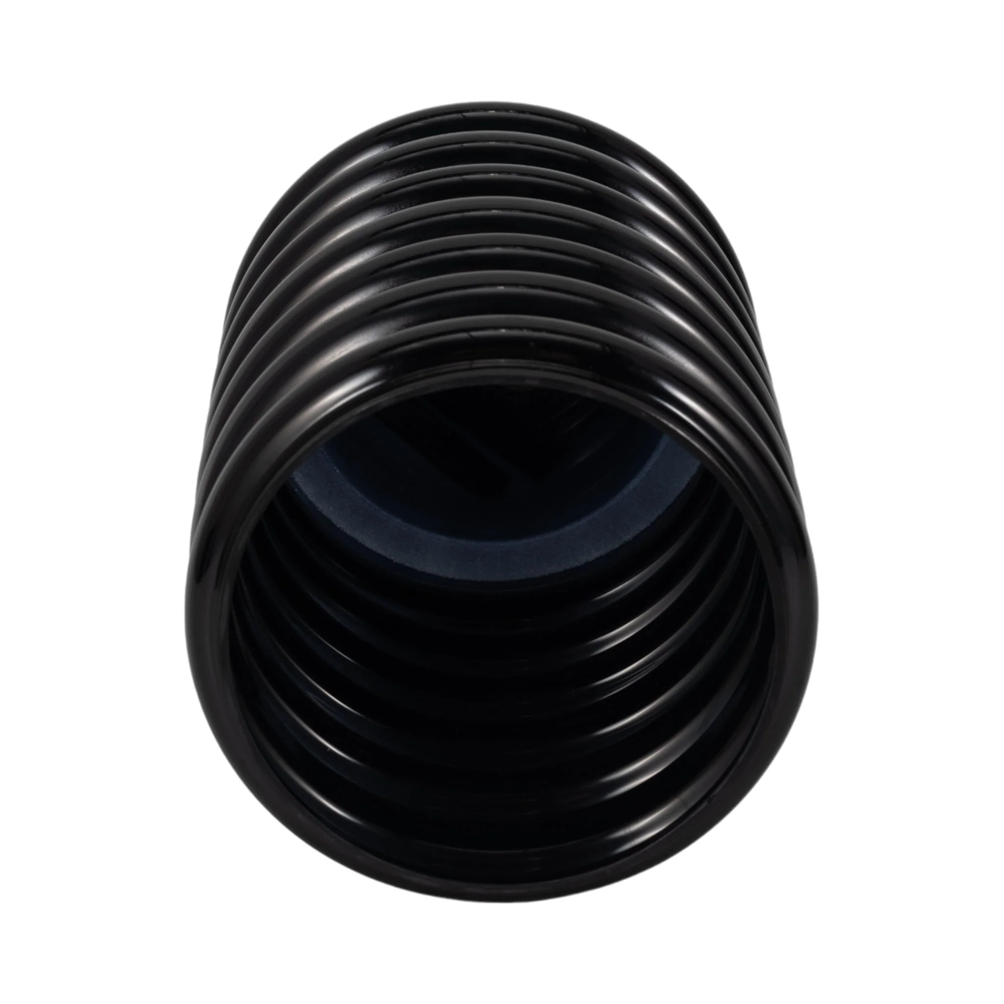 Glass, 9"h, Scallop Vase, Black - Image 5