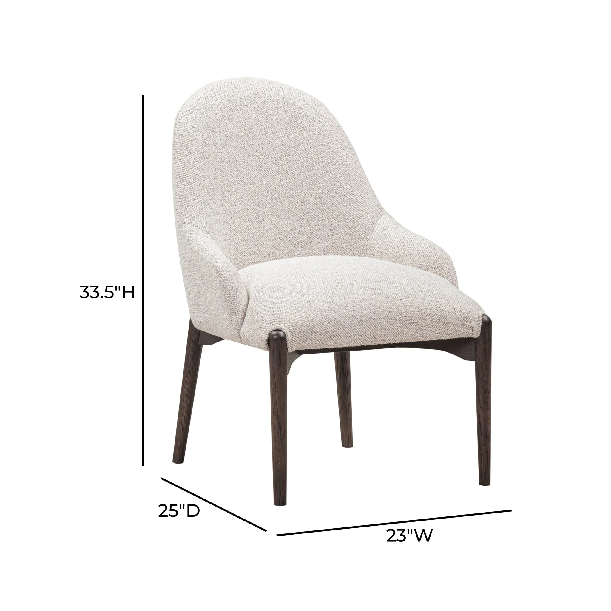 Glendale Stone White Chenille Dining Chair - Image 7