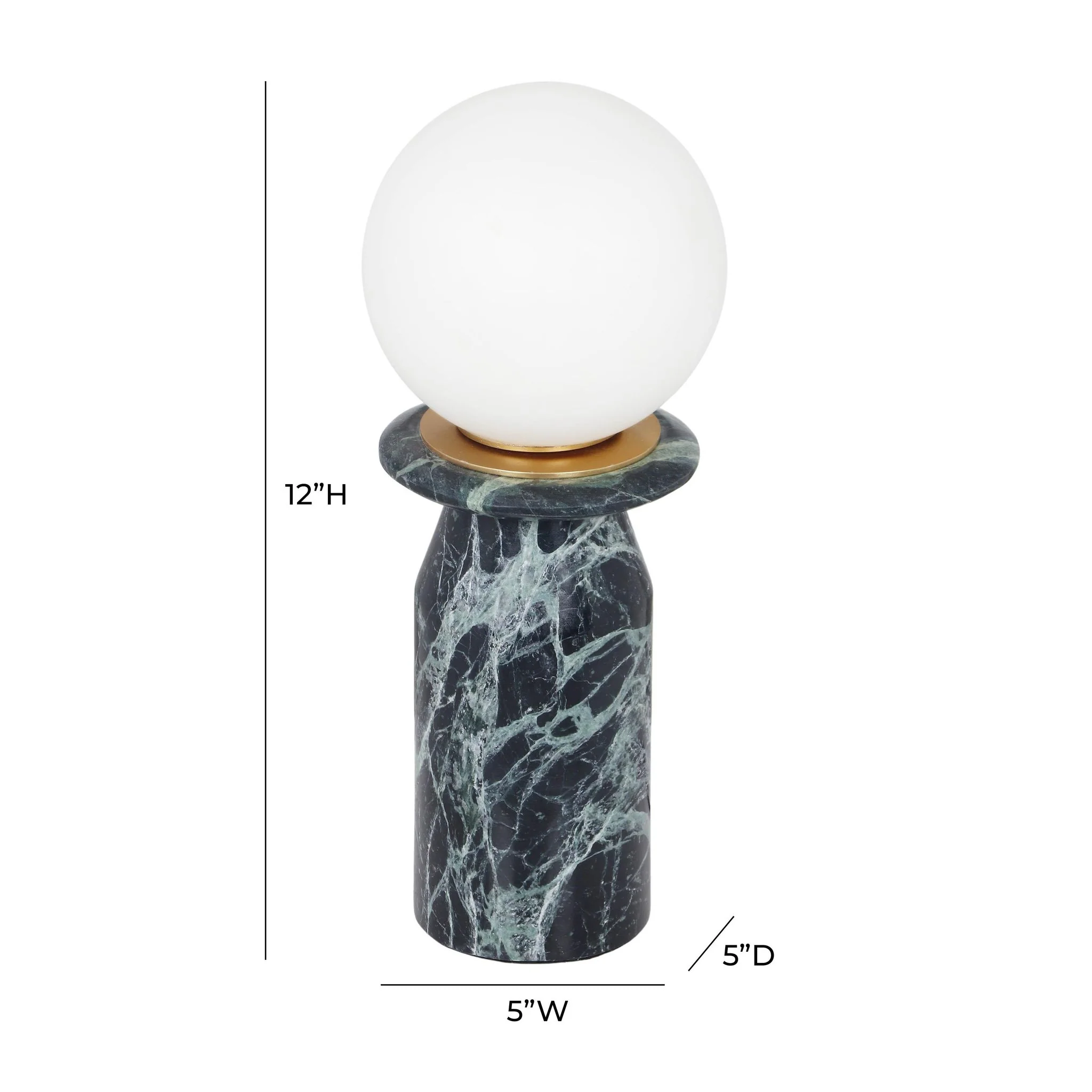 Globe Malachite Green Marble Lamp - Image 6