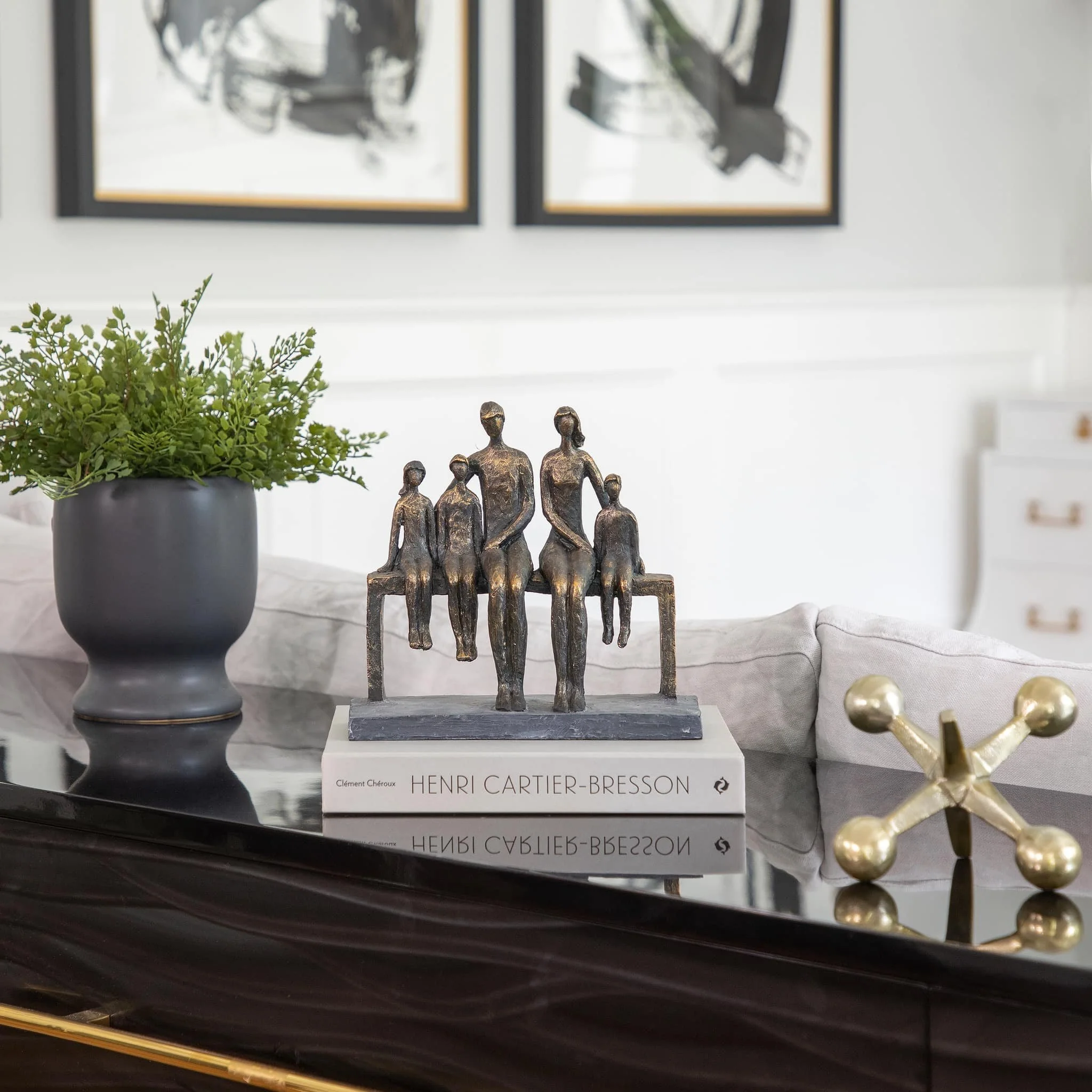 Gold Metal Jacks Decor, 5 - Image 3
