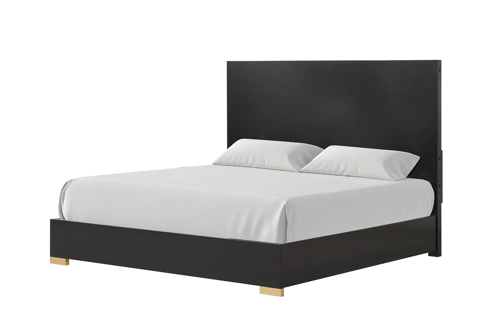 Goldsberg E.King Panel Bed, Black - Image 2