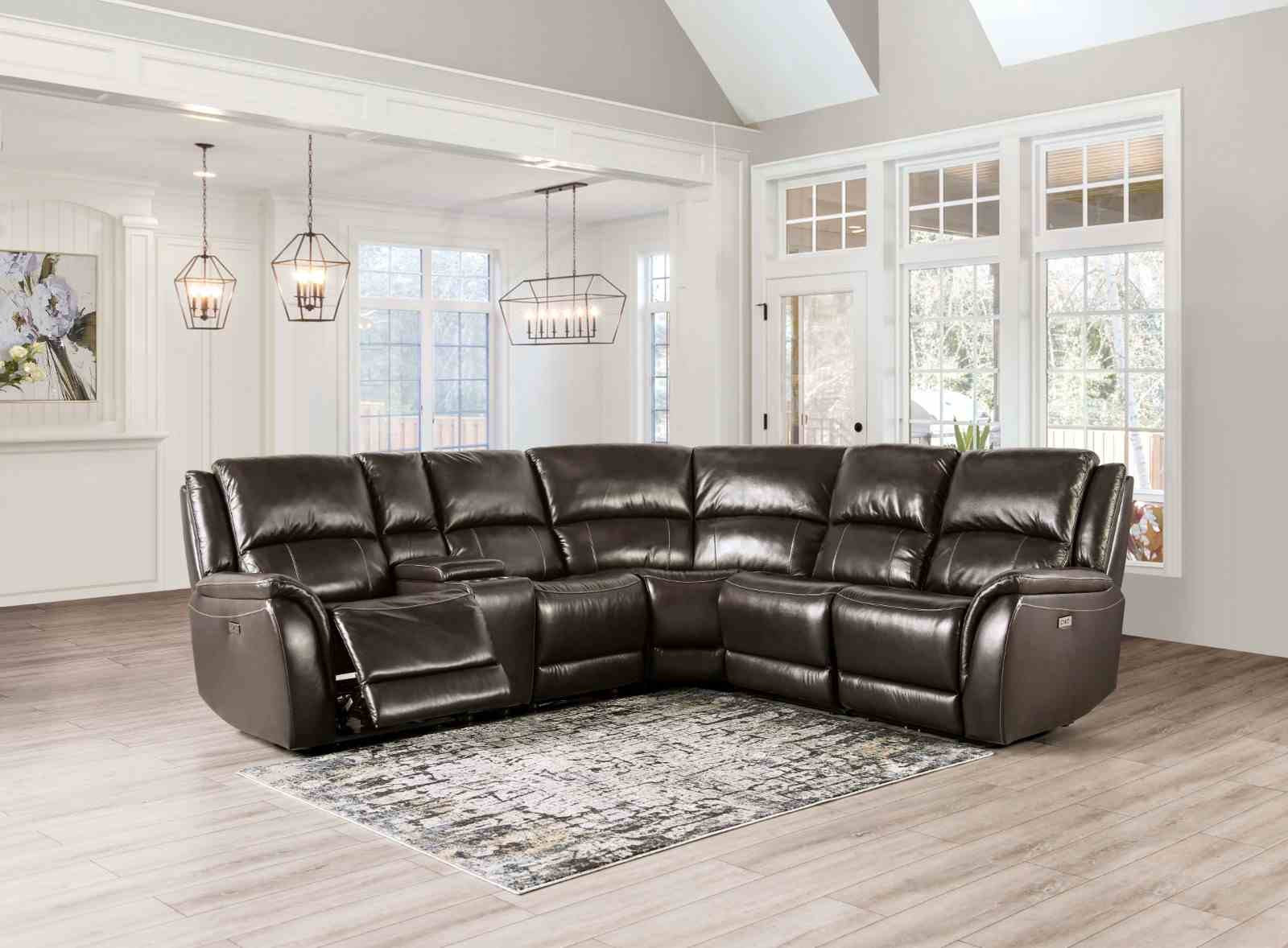 Gorgius Power Sectional, Espresso