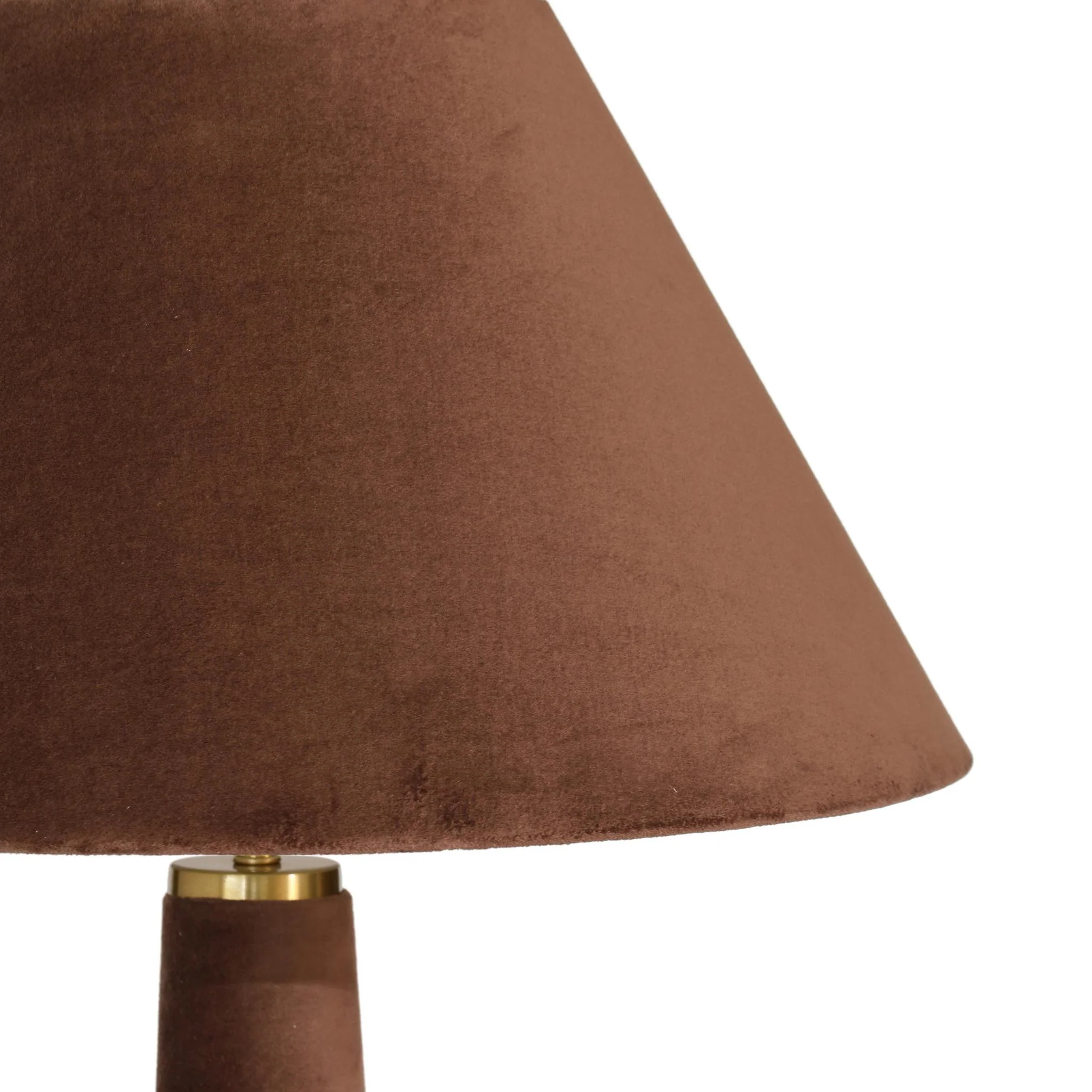 Graham Chocolate Brown Velvet Floor Lamp - Image 4