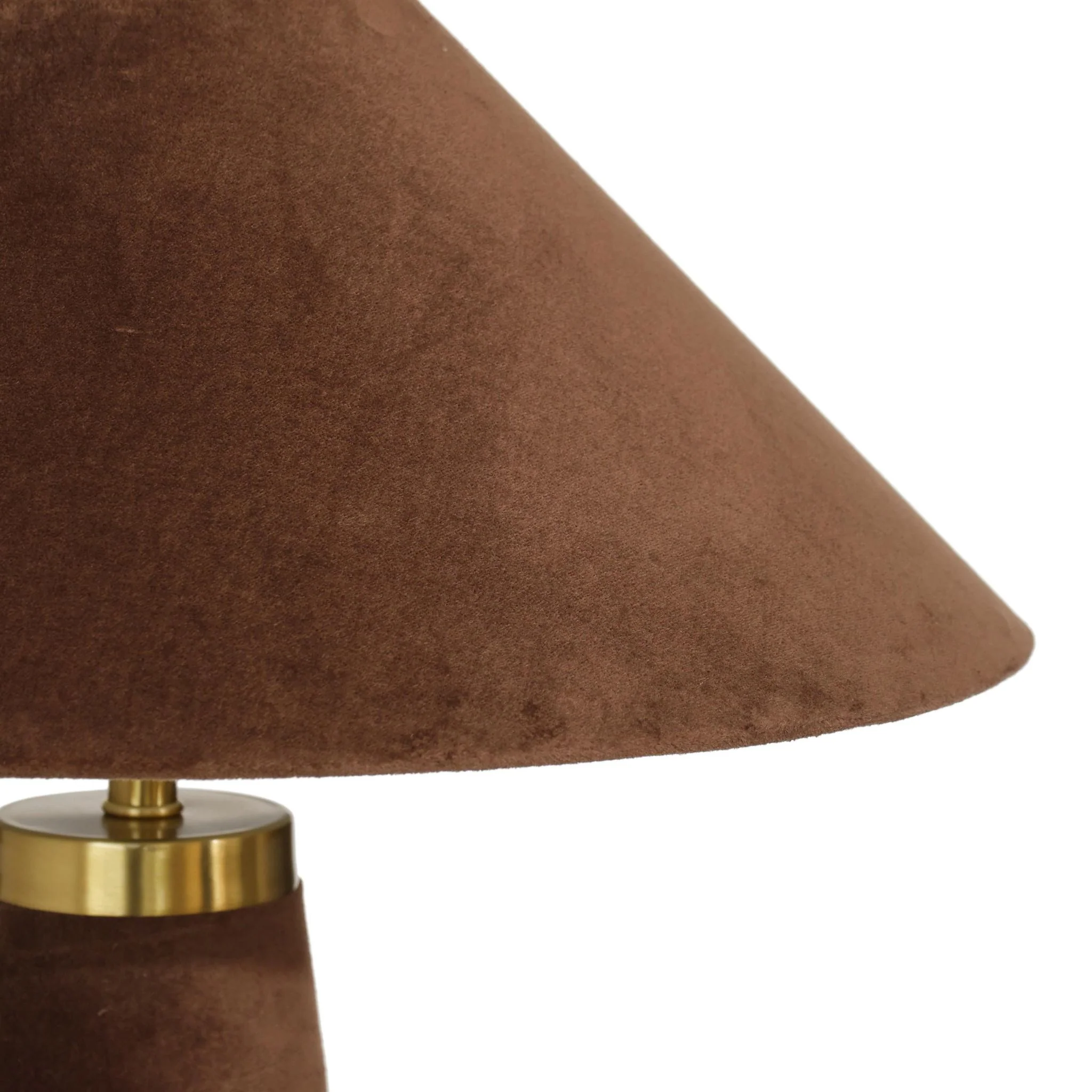 Graham Chocolate Brown Velvet Table Lamp - Image 5
