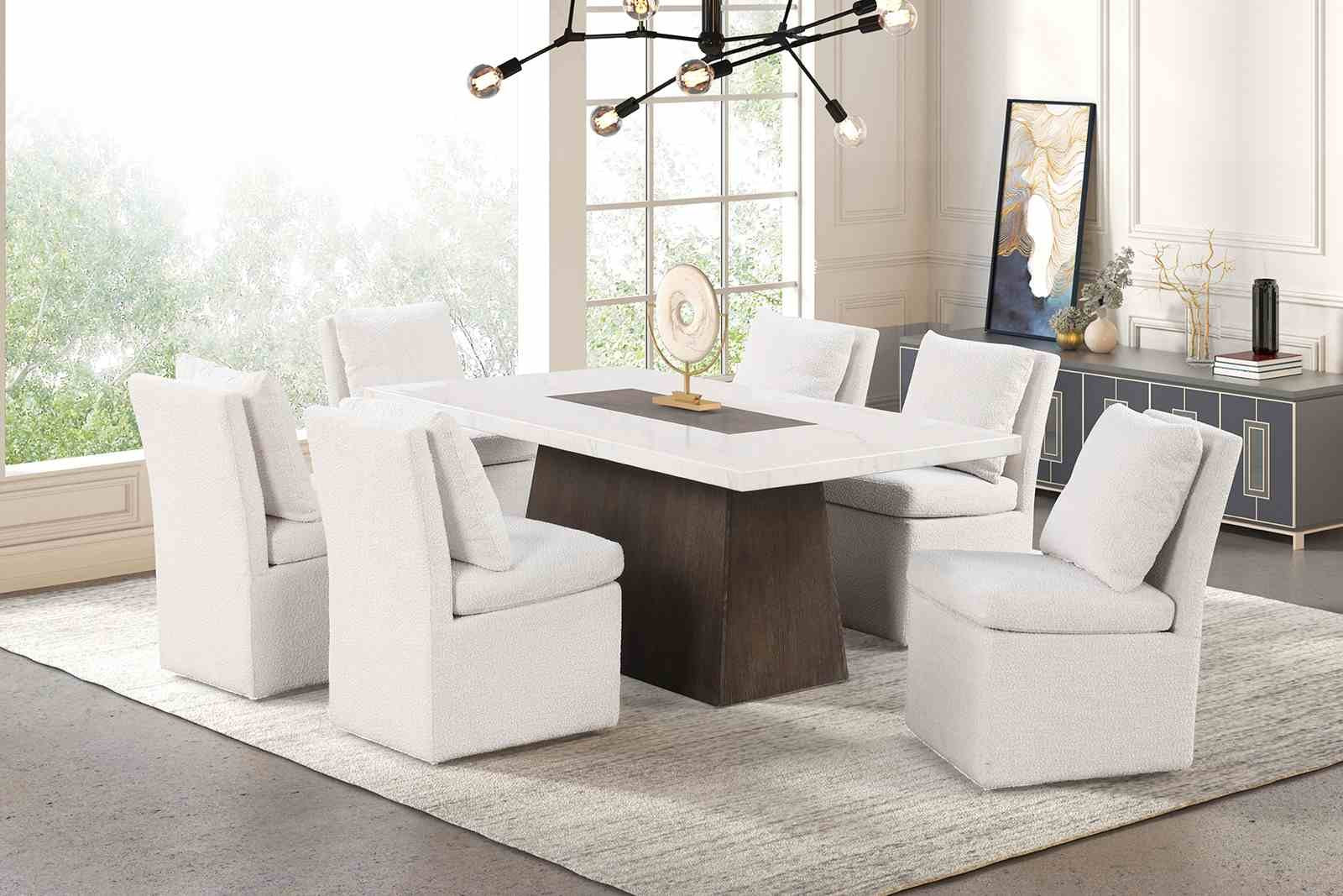 Grasten 7 Pc. Dining Table Set, Chair w/ Caster