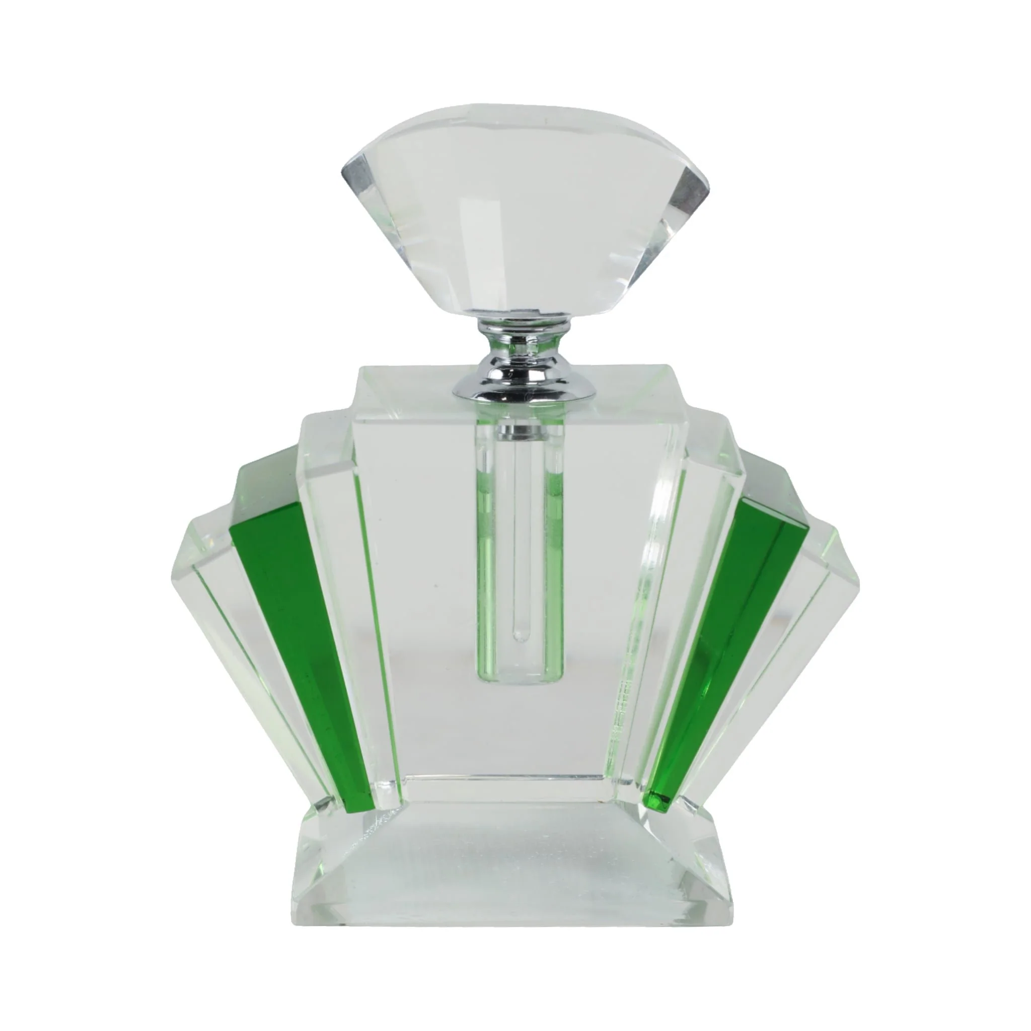 Green Crystal Perfume Bottle 4.75