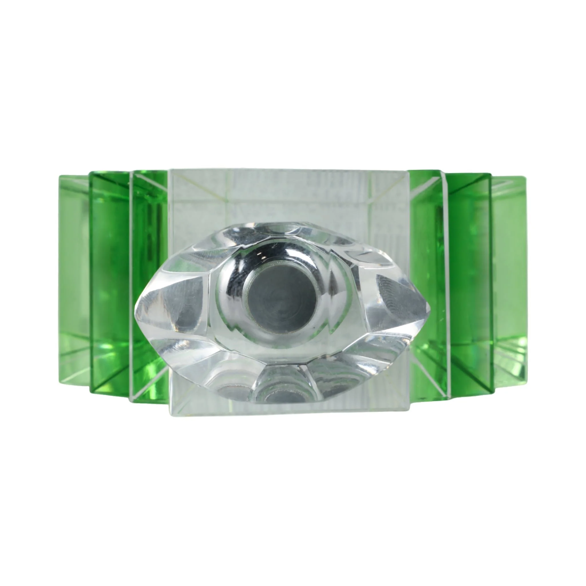 Green Crystal Perfume Bottle 4.75 - Image 6