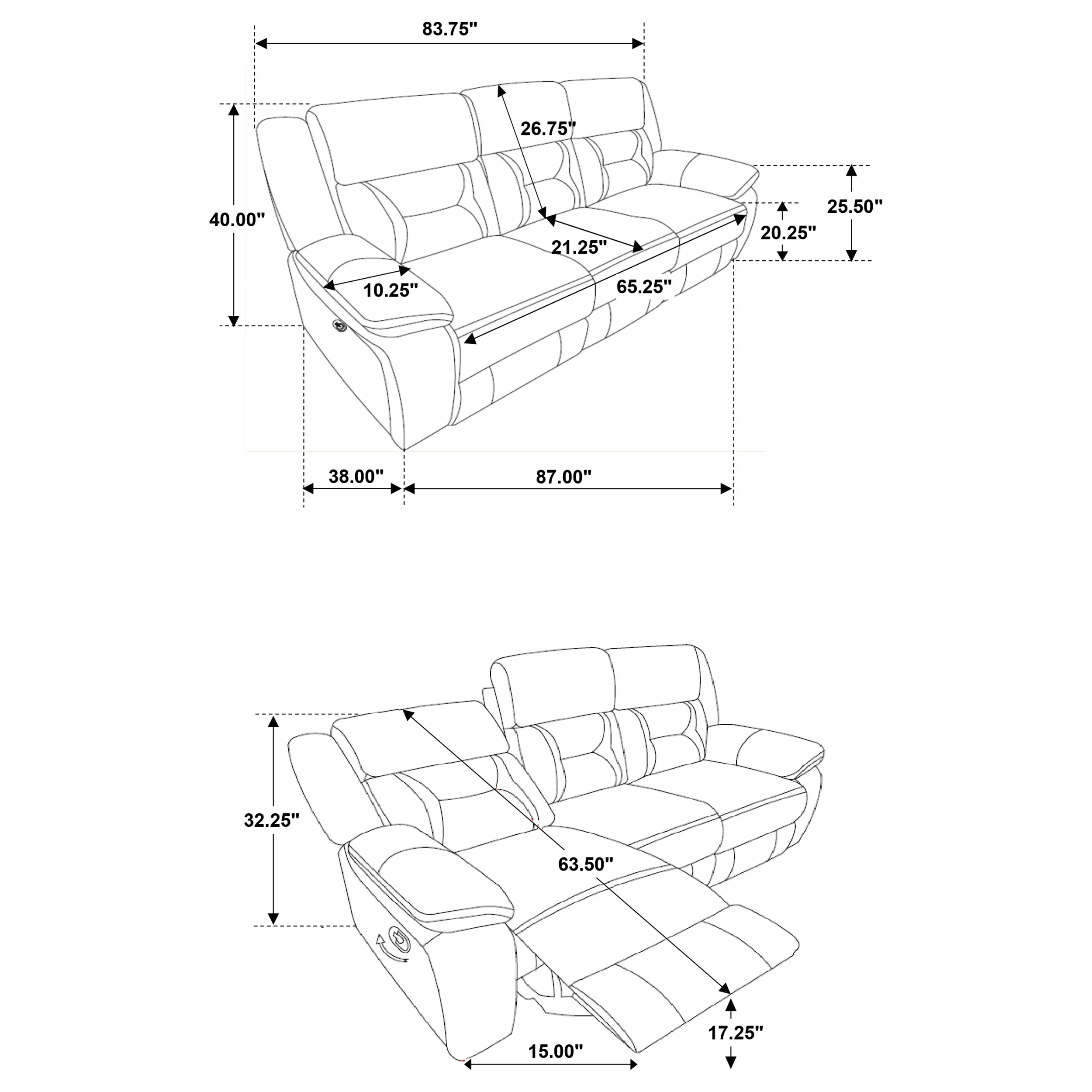 Greer Reclining Sofa Set - Image 43