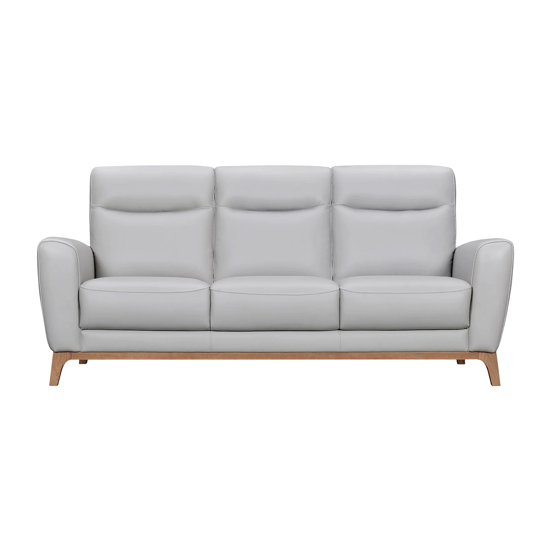 Greyson 83" Dove Gray Leather Sofa