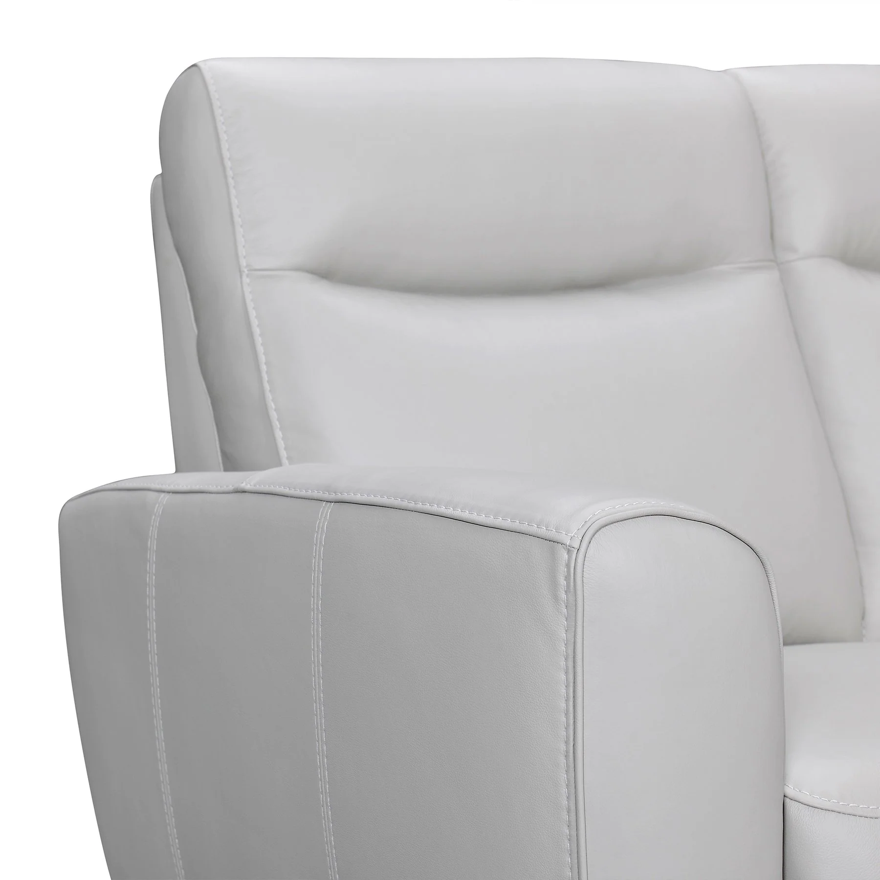 Greyson 83" Dove Gray Leather Sofa - Image 5