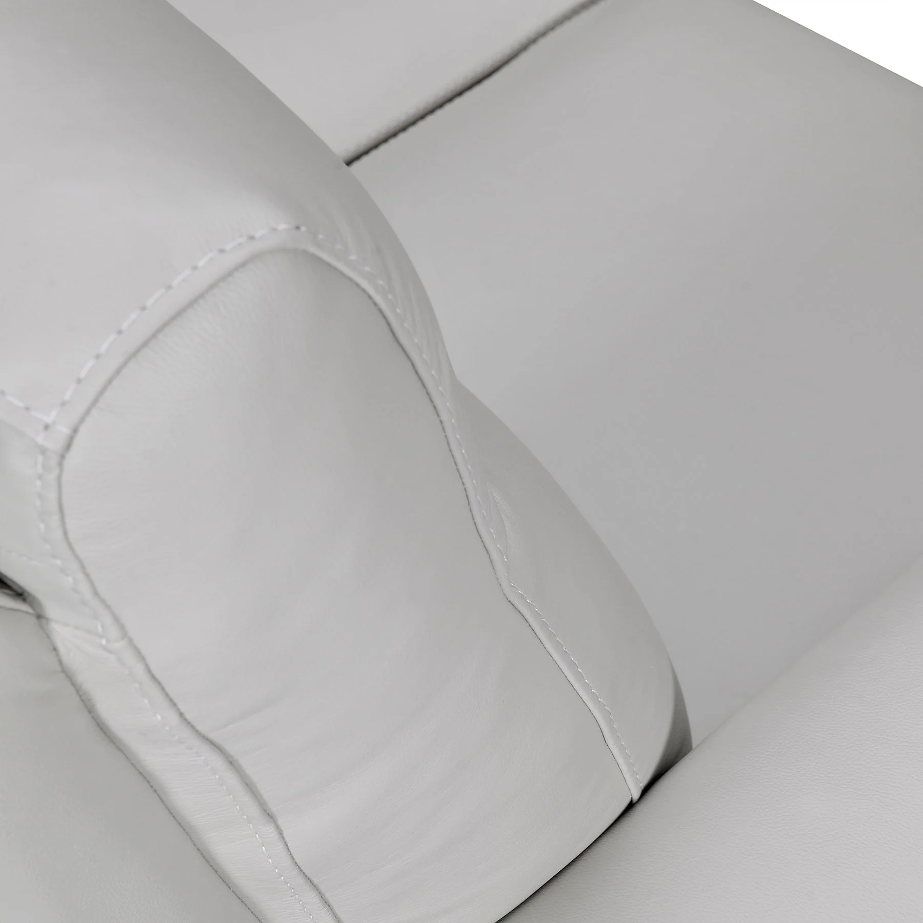 Greyson 83" Dove Gray Leather Sofa - Image 6