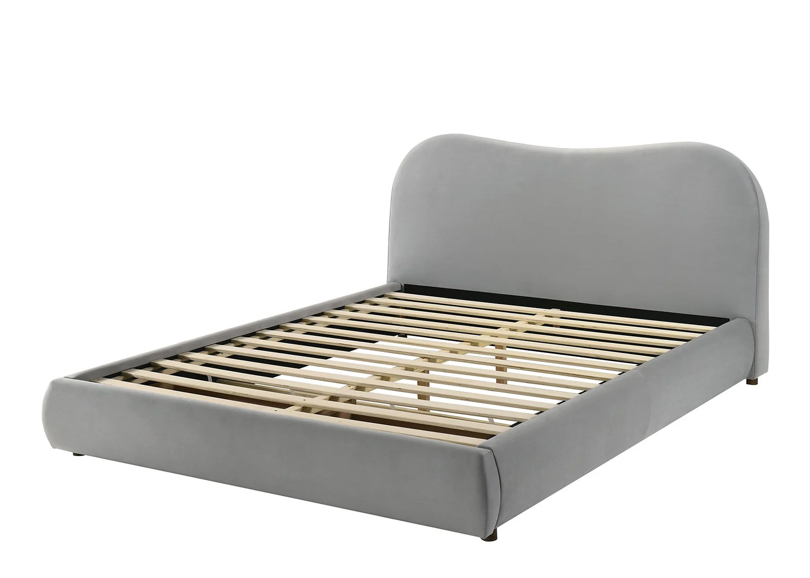 Grimsby E. King Bed, Light Gray Velvet - Image 4