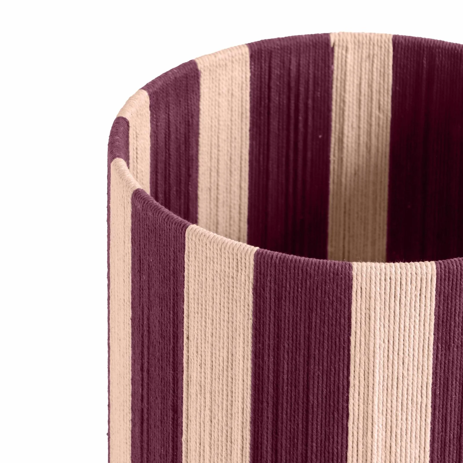 Guinevere Purple and Pink Striped Cotton Table Lamp - Image 4