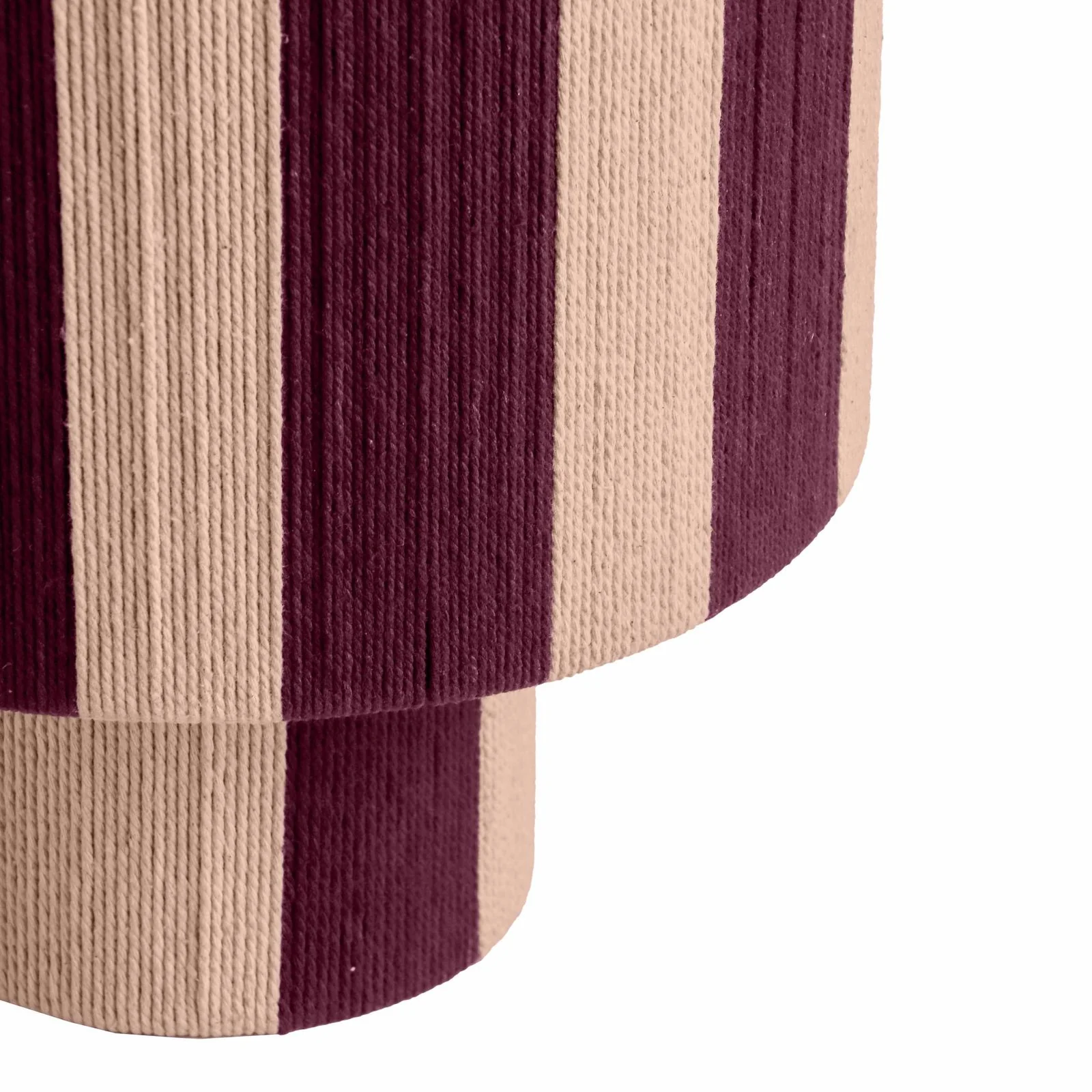 Guinevere Purple and Pink Striped Cotton Table Lamp - Image 5