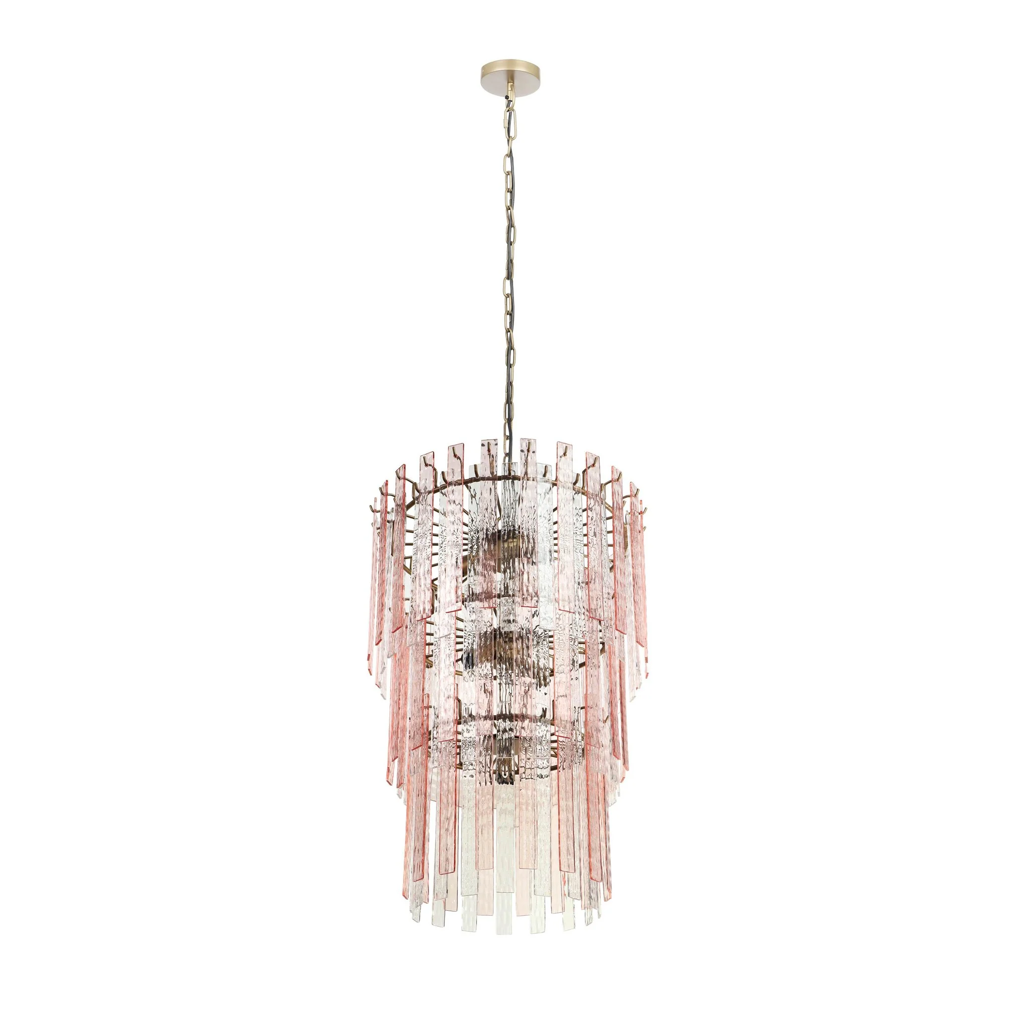 Hampshire Pink Acrylic 3-Tier Chandelier - Image 3
