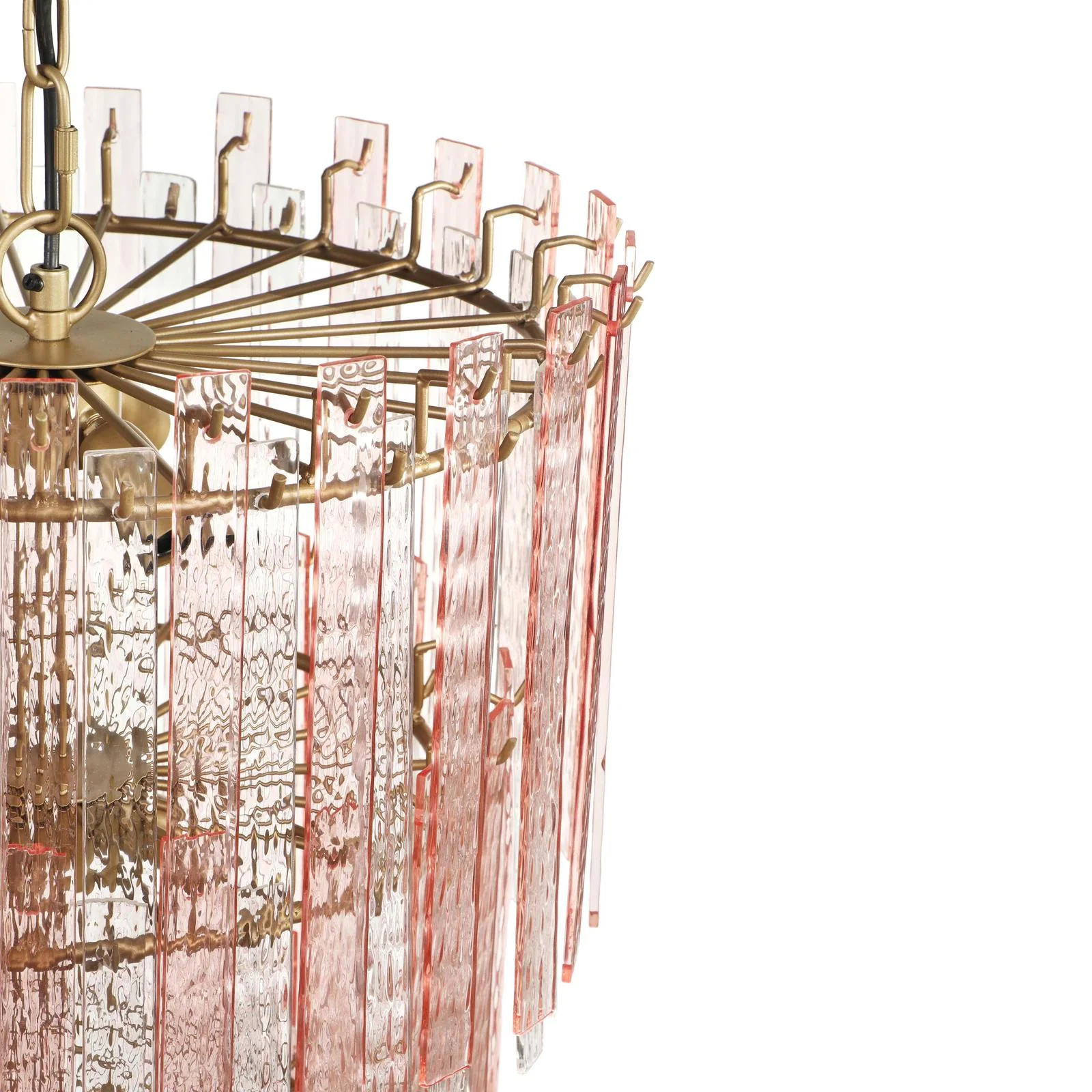 Hampshire Pink Acrylic 3-Tier Chandelier - Image 5
