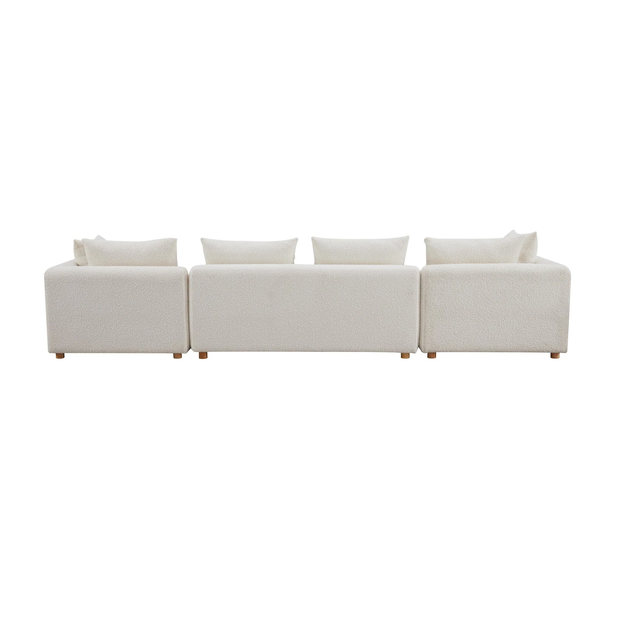 Hangover Cream Boucle 145 inch Long Sofa - Image 5