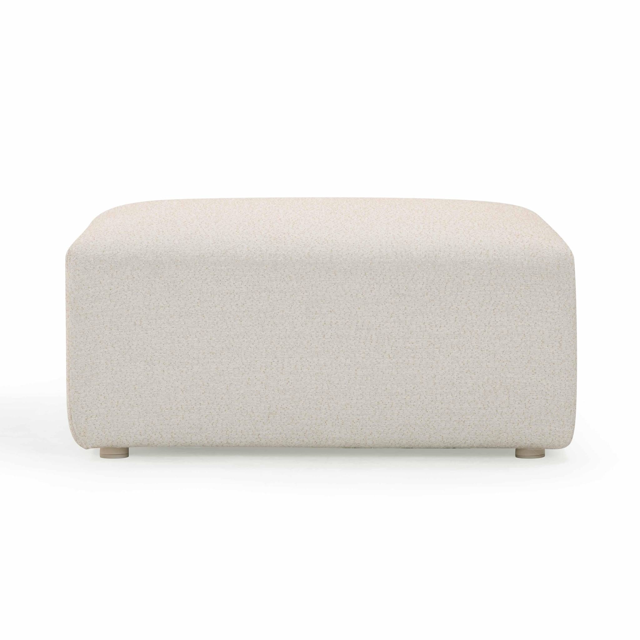 Hangover Cream Outdoor Ottoman - Image 3