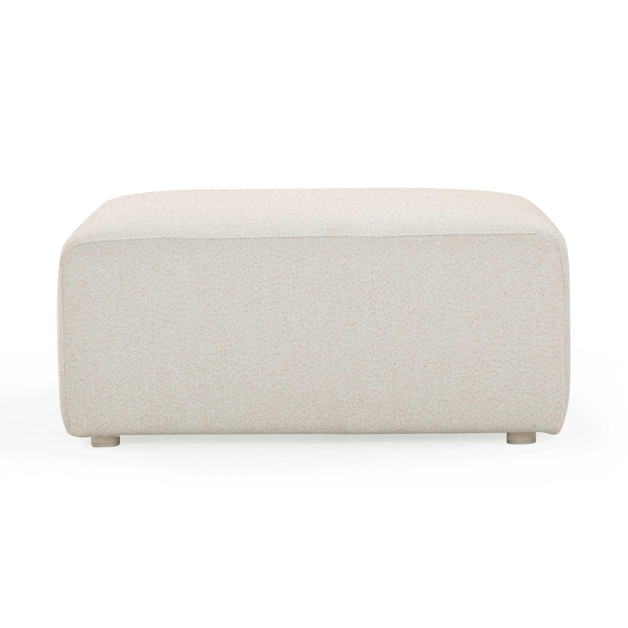 Hangover Cream Outdoor Ottoman - Image 4