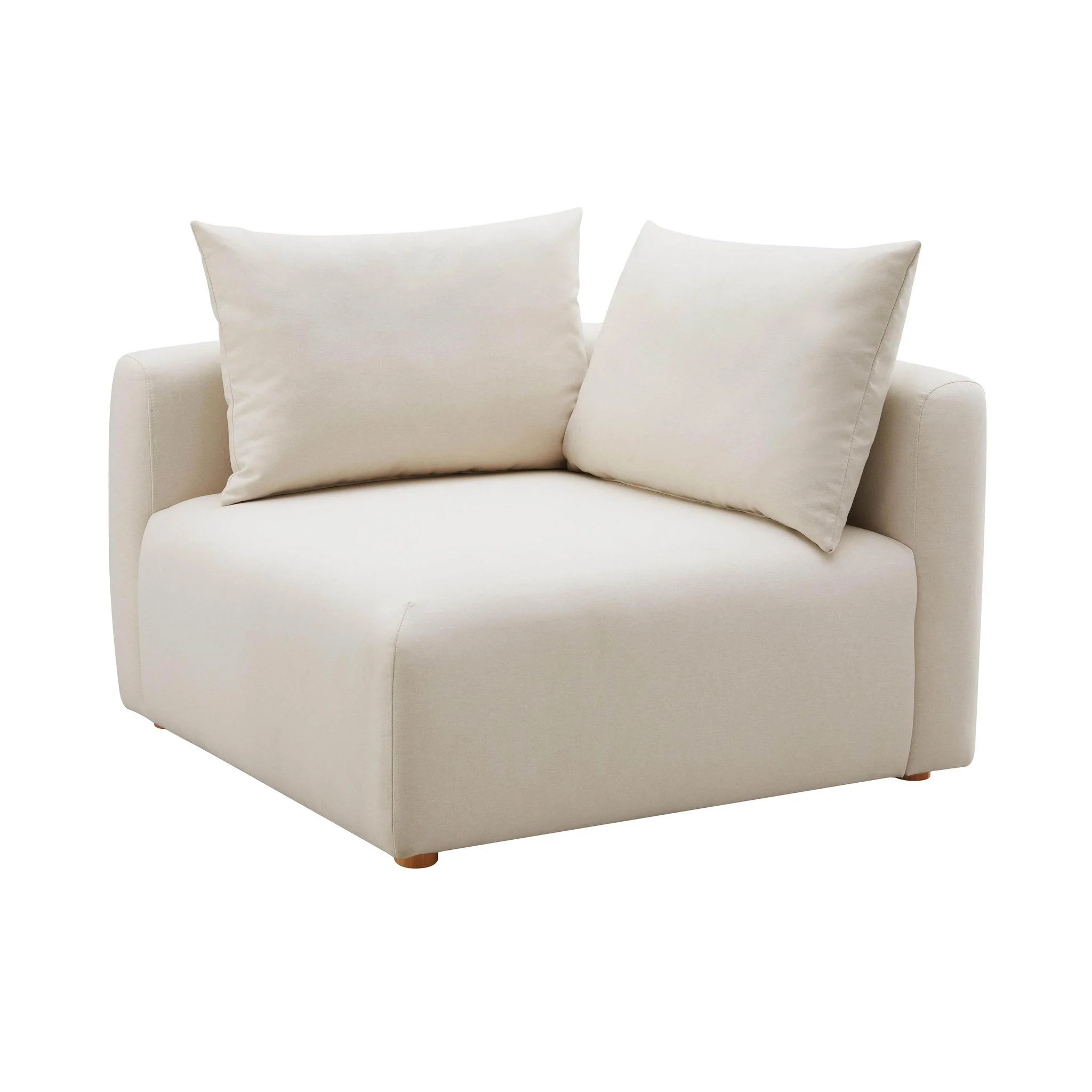 Hangover Cream Performance Linen Modular Corner Chair - Image 3