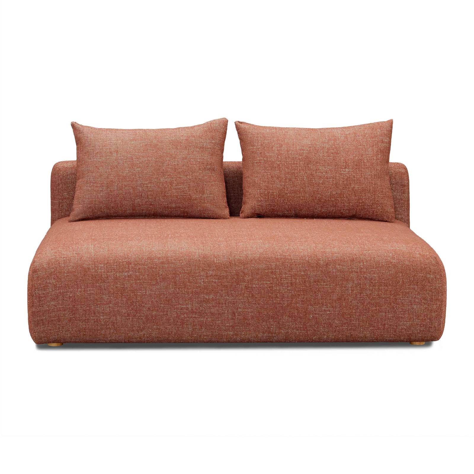 Hangover Sedona Red Textured Fabric Modular Loveseat - Image 3