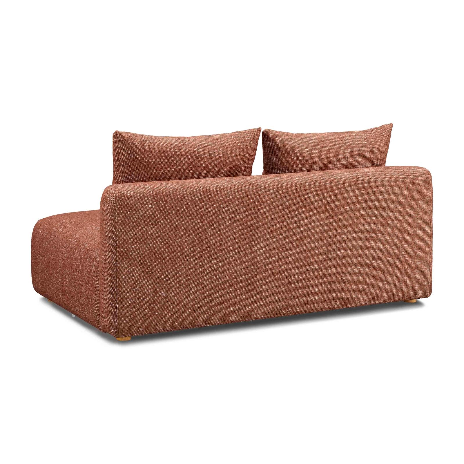 Hangover Sedona Red Textured Fabric Modular Loveseat - Image 4