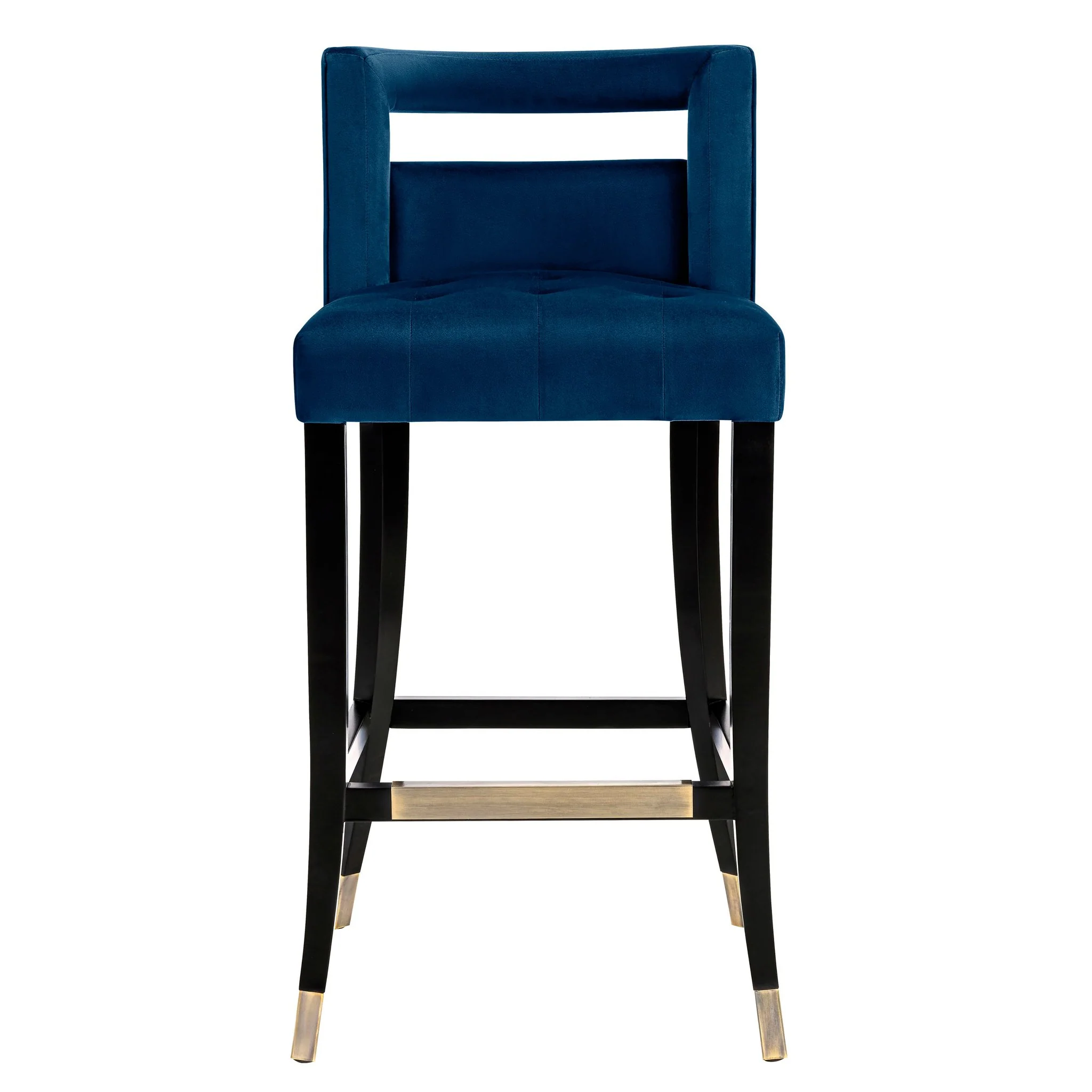 Hart Navy Velvet Bar Stool - Image 3