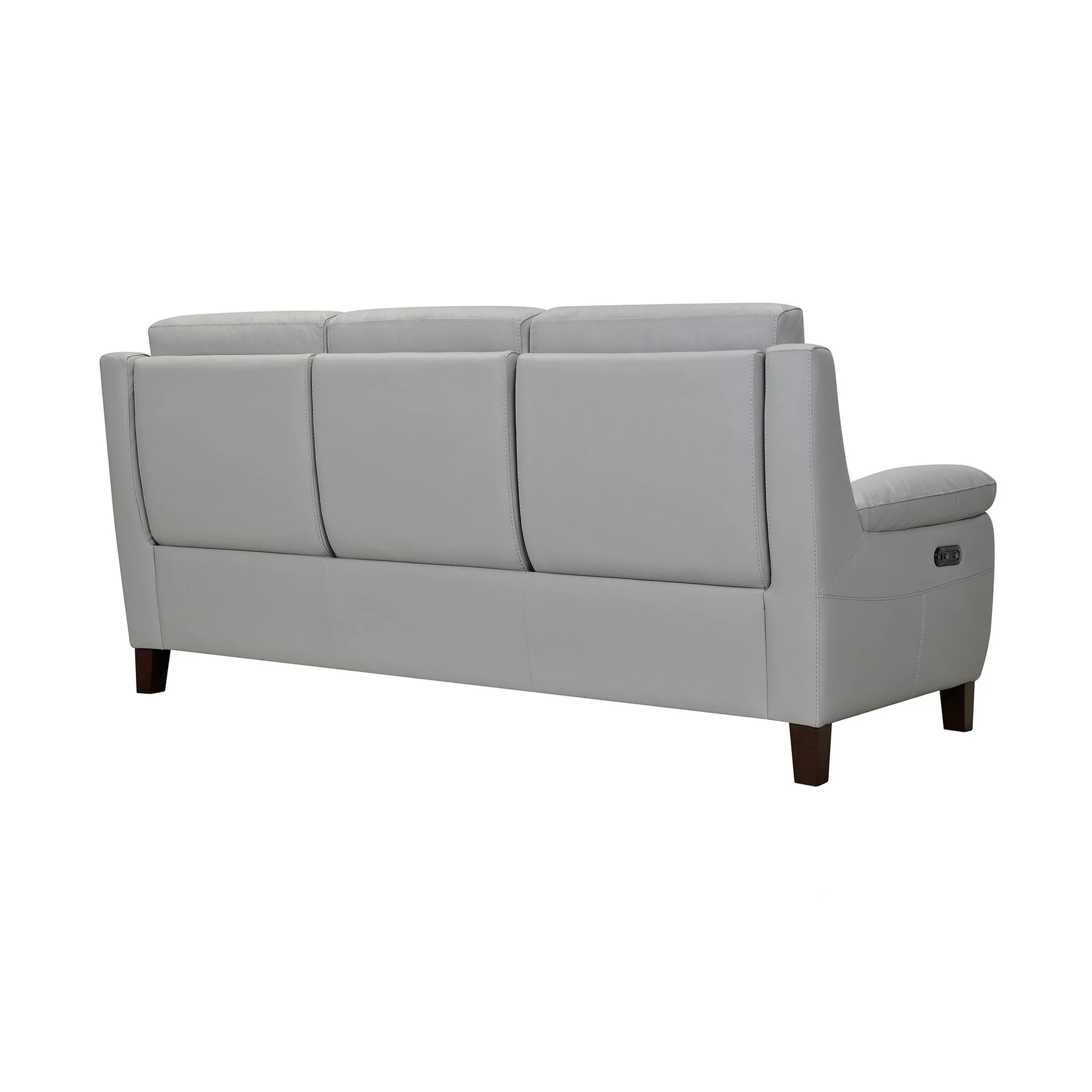 Hayward 82" Dove Gray Genuine Leather Power Reclining Sofa - Image 4