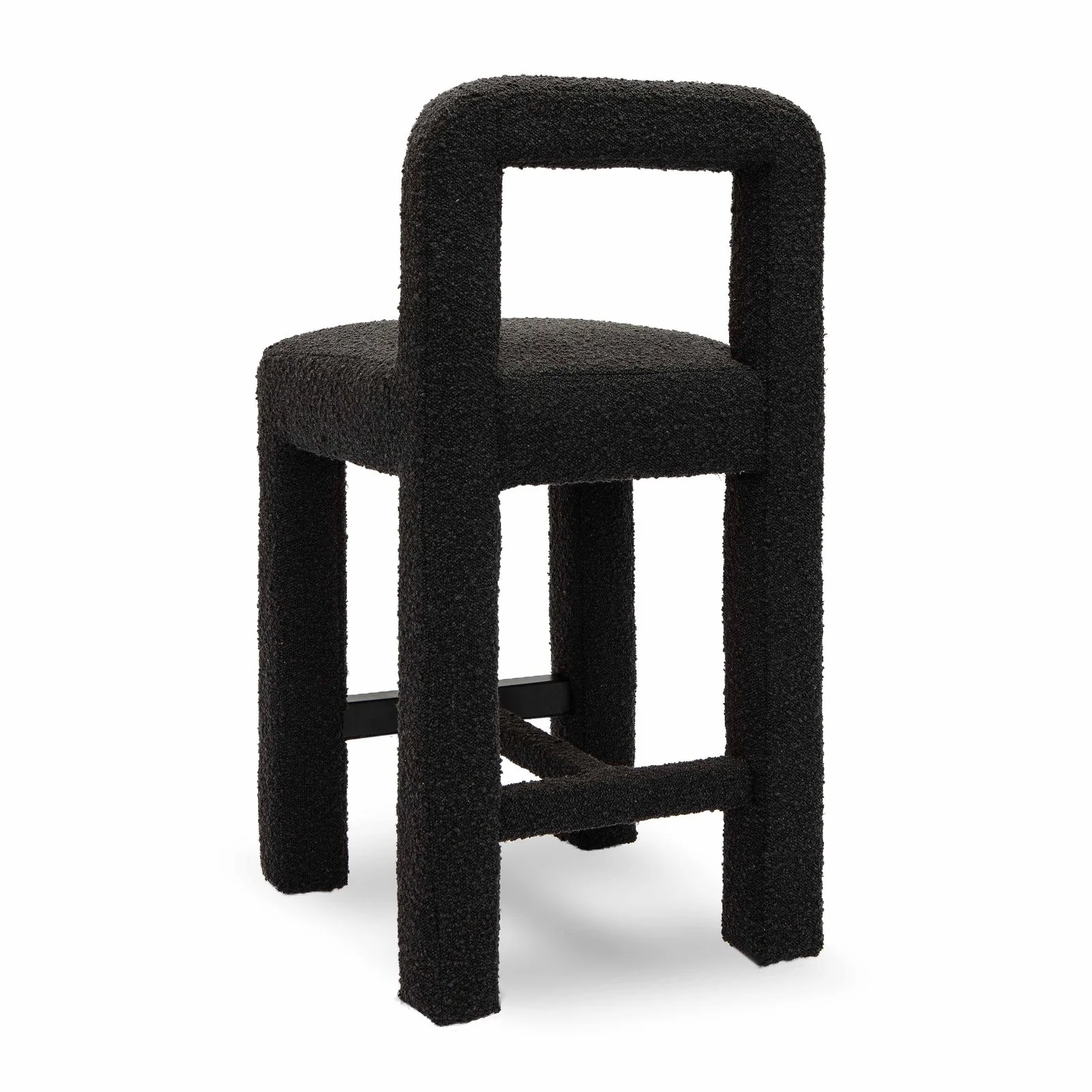 Hazel Black Boucle Counter Stool - Image 4