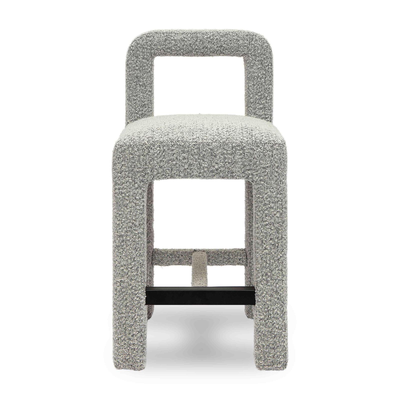 Hazel Grey Boucle Counter Stool - Image 3
