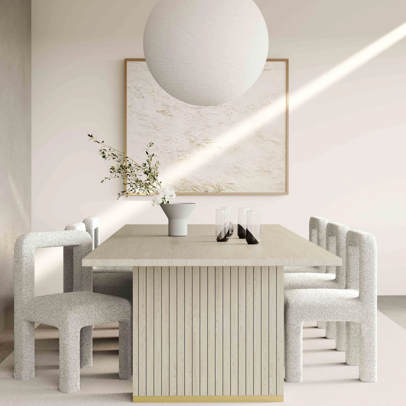 Hazel Grey Boucle Dining Chair - Image 2