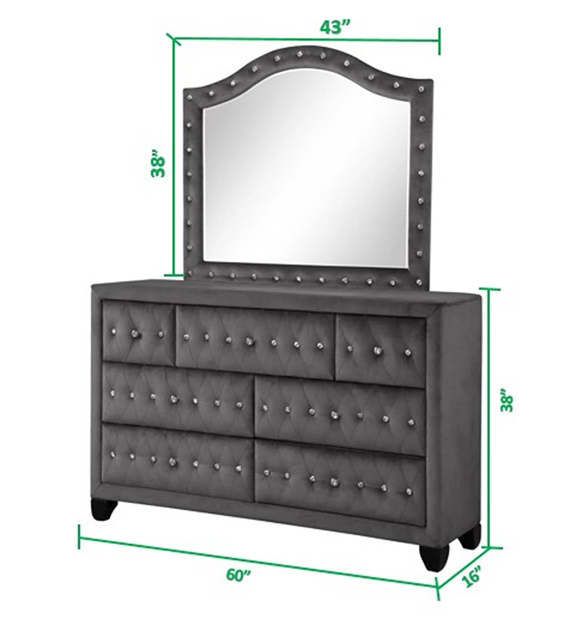 Hazel King Bed 4 Gray - Image 8