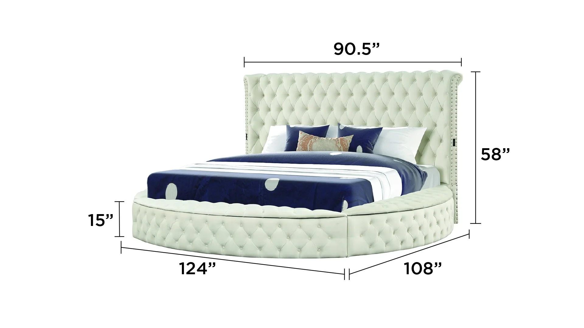 Hazel King Bed Cream - Image 4