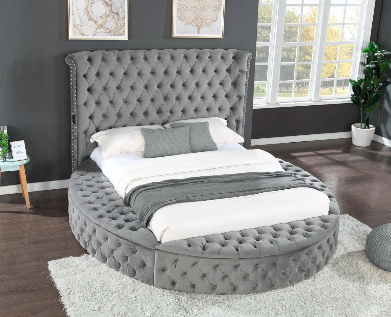 Hazel Queen Bed 4 Gray - Image 2