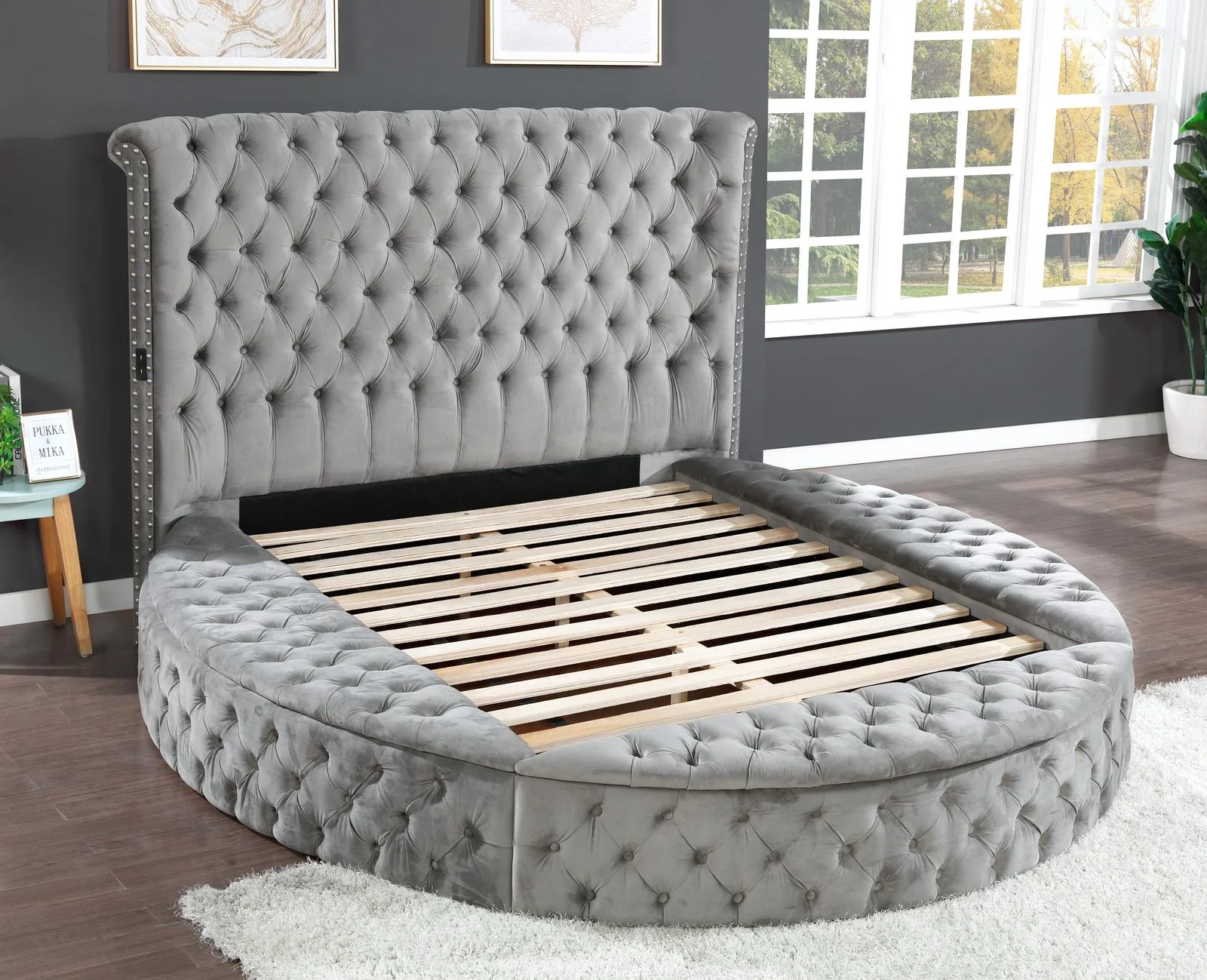 Hazel Queen Bed 4 Gray - Image 4